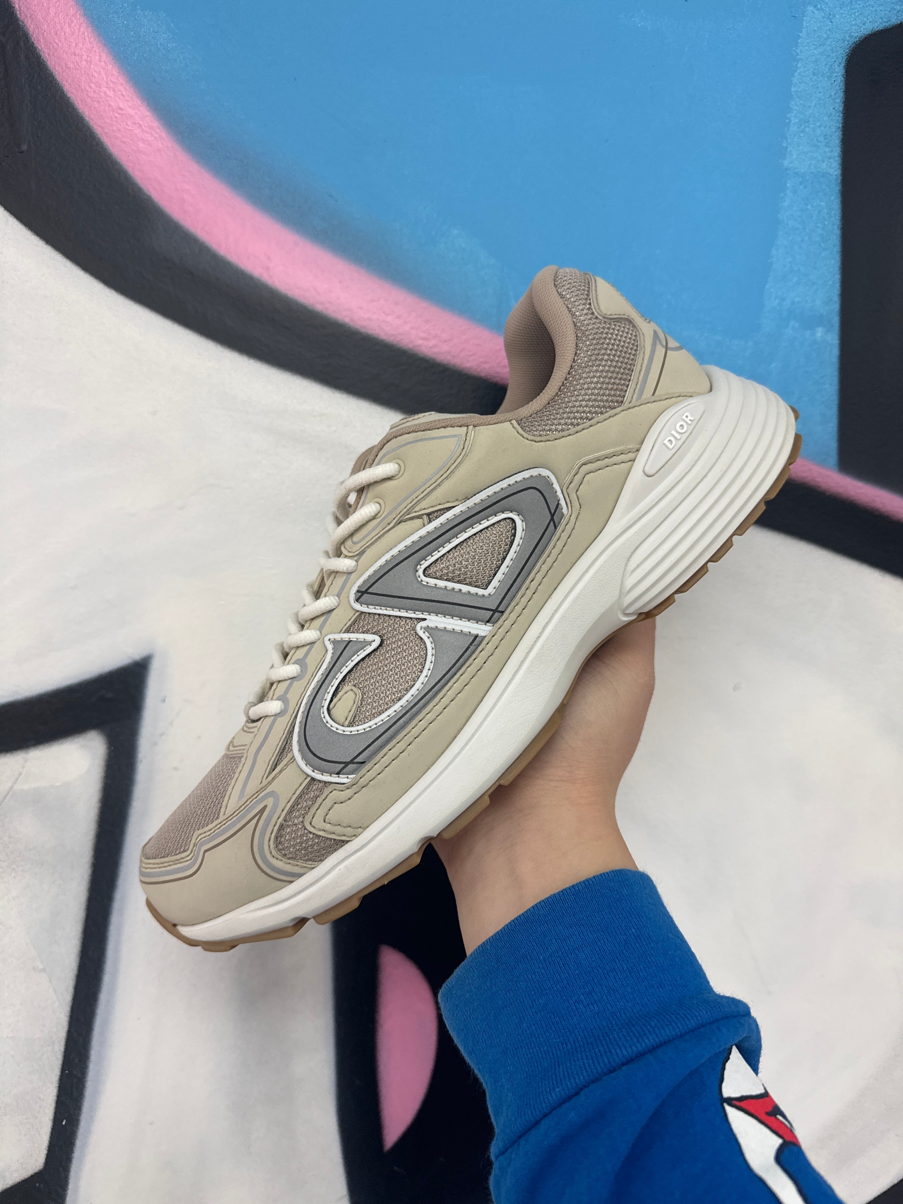 Dior B30 Orange Grey Tan Sneakers