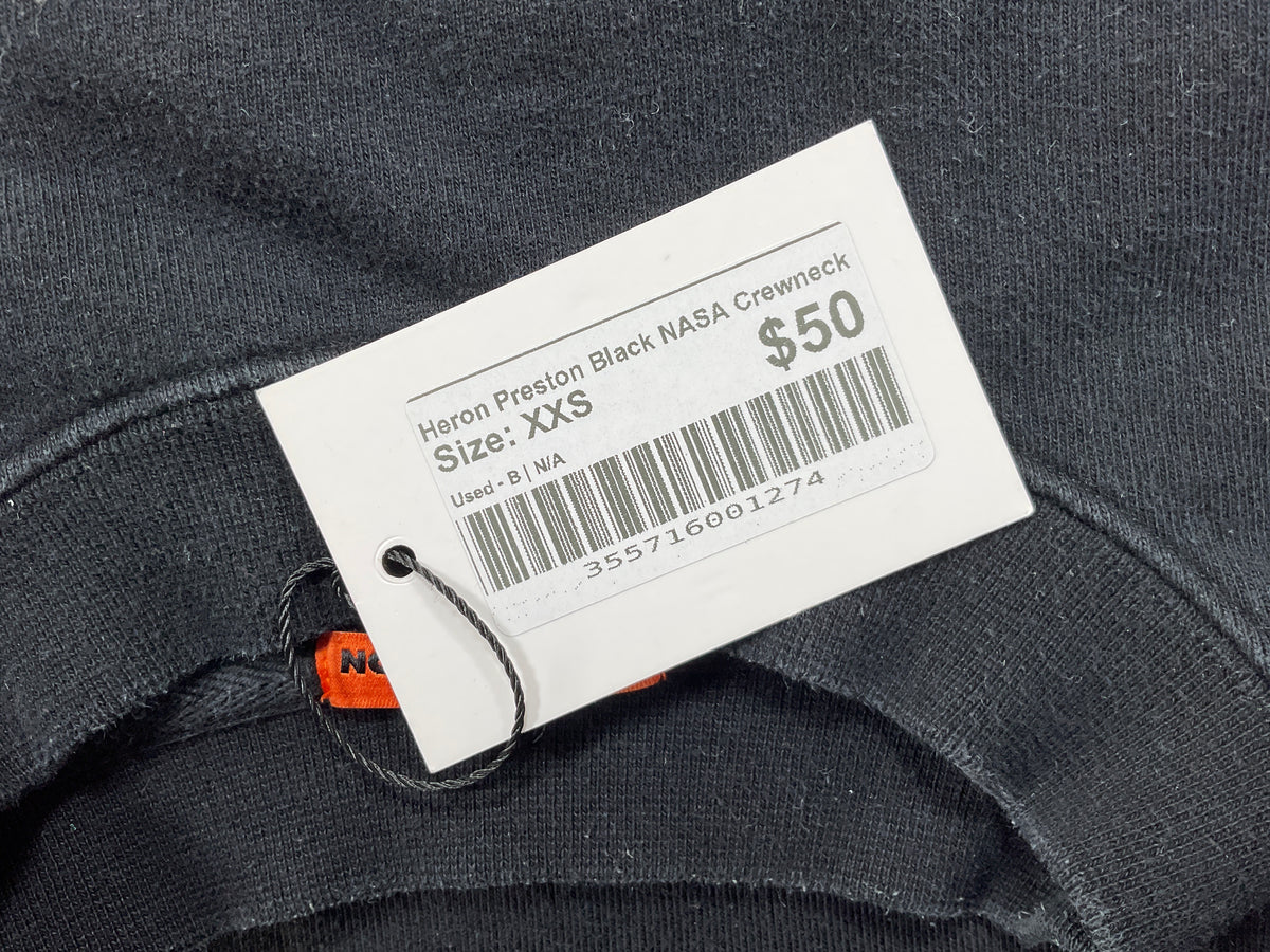 Heron Preston Black NASA Crewneck