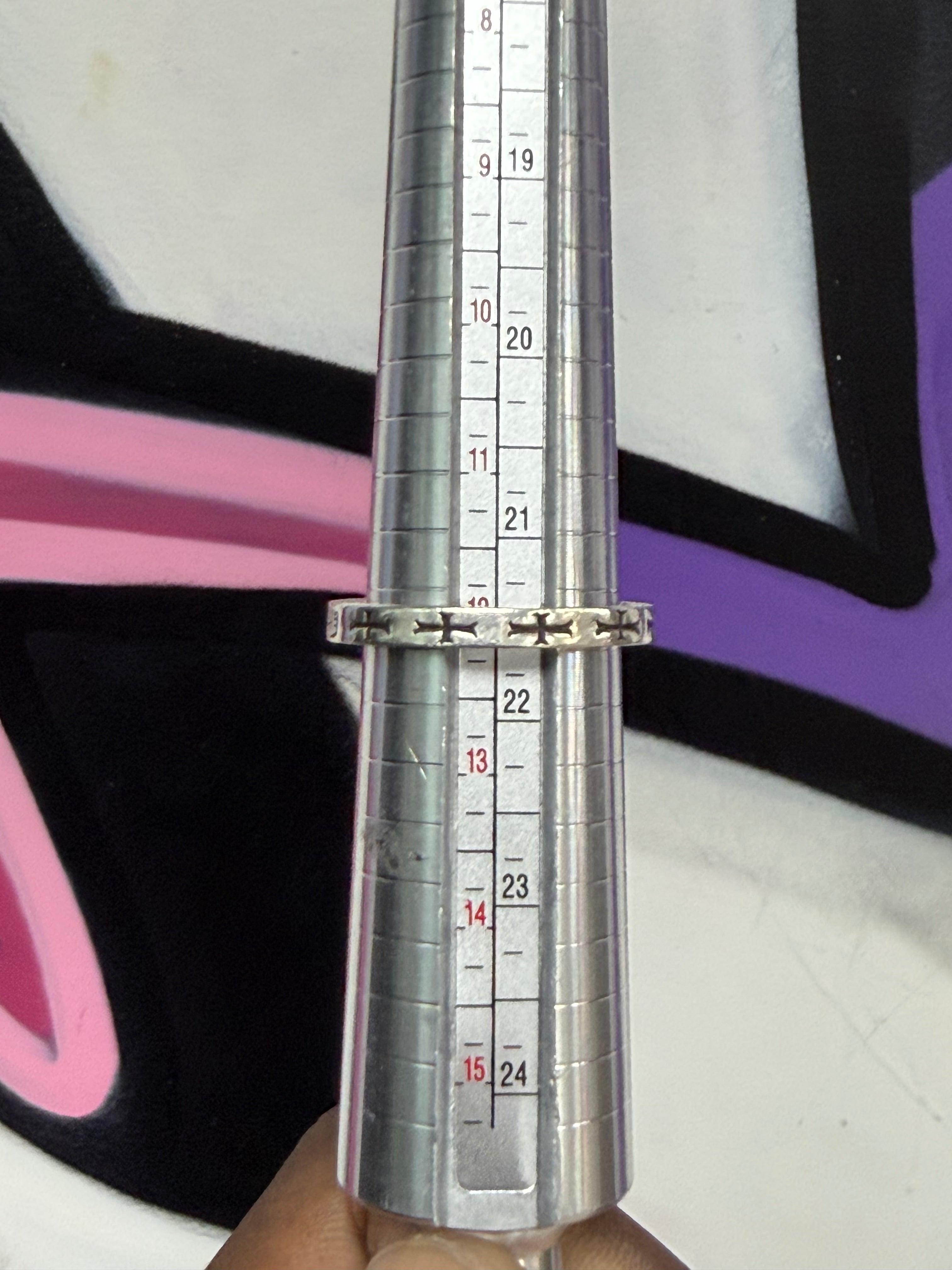 Chrome Hearts .925 Silver CH NYC F*ck You 3MM Ring