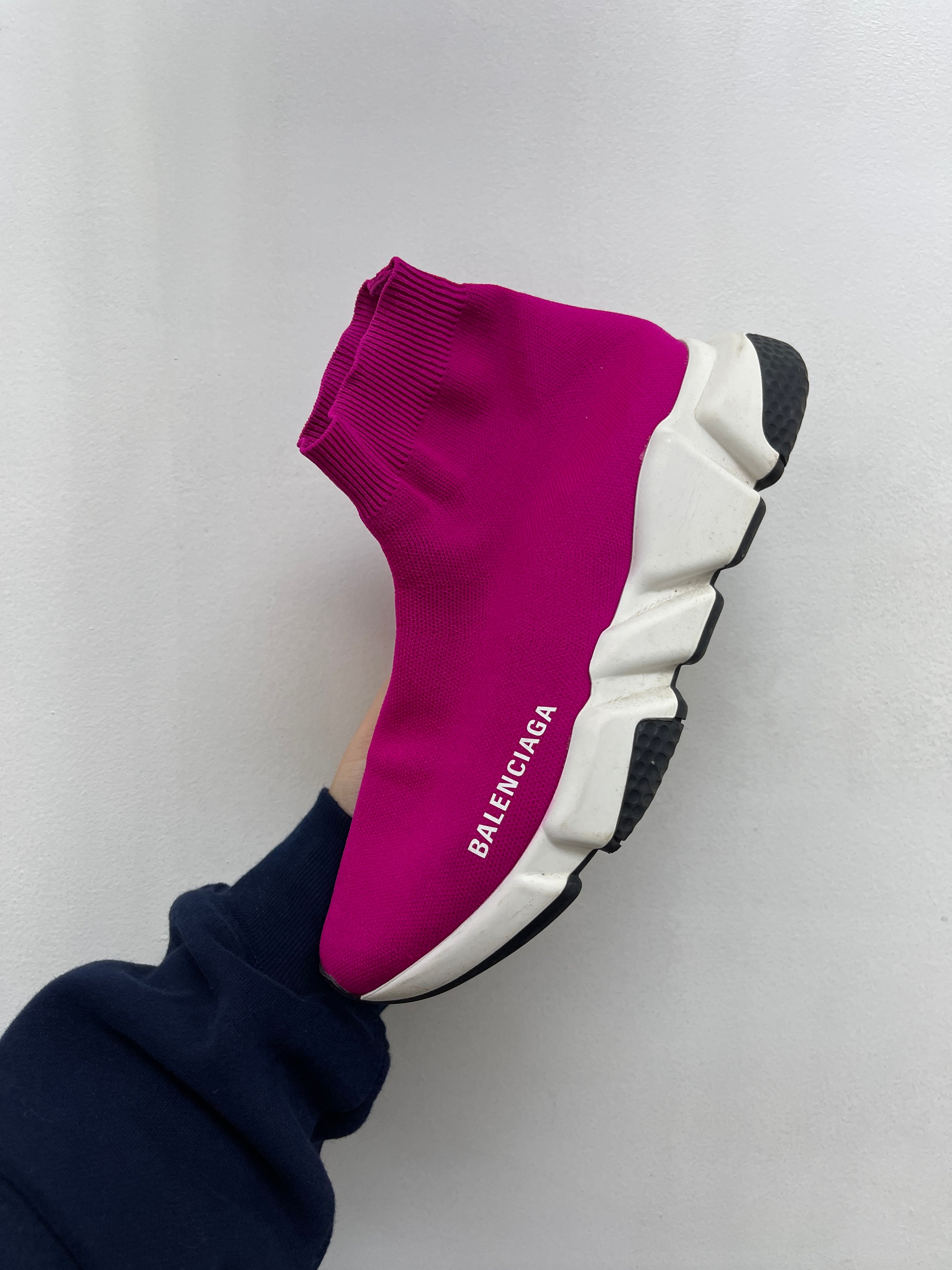 Balenciaga Pink Speed Trainer Sneakers