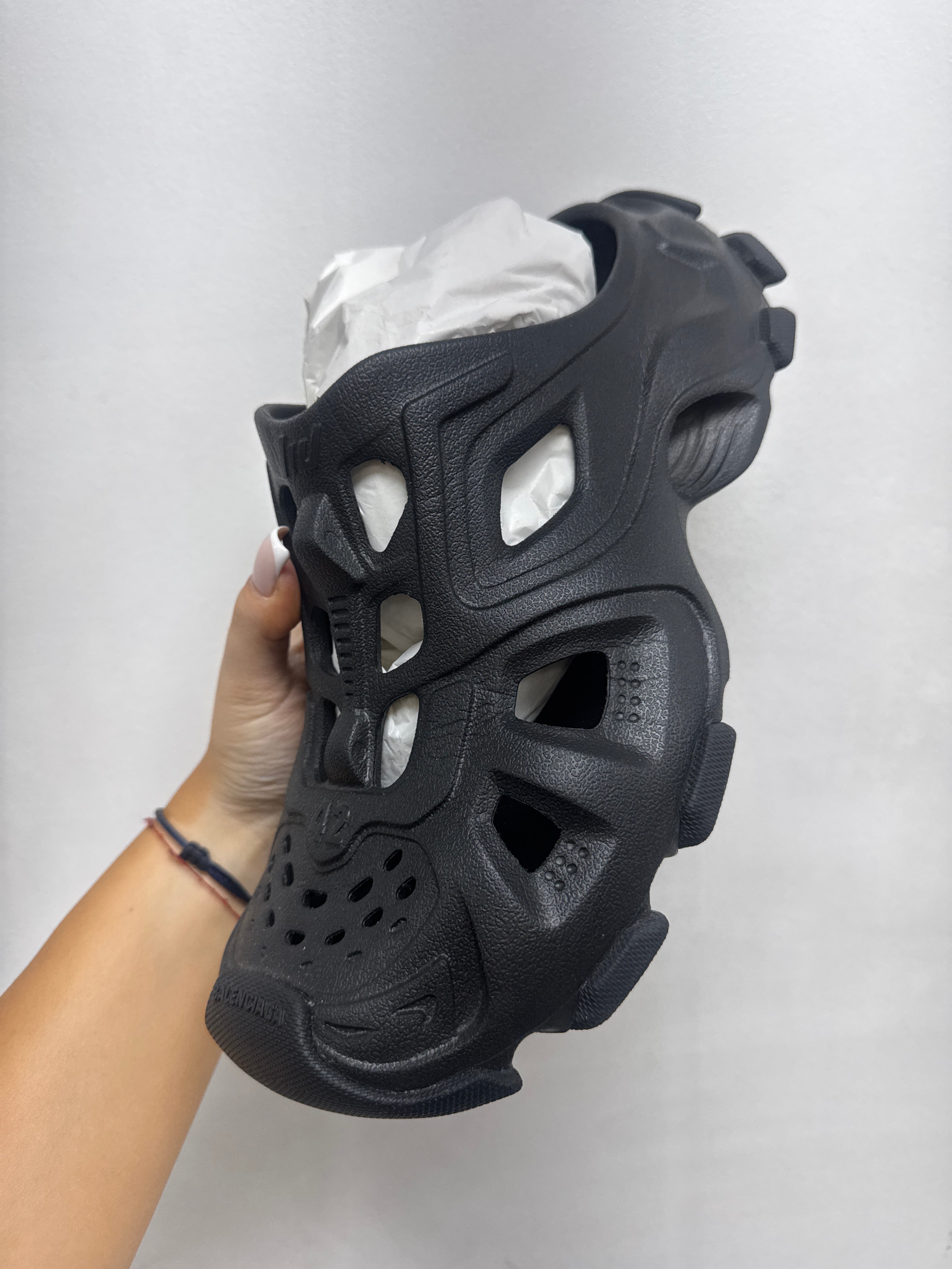 Balenciaga Black HD Mule Slides
