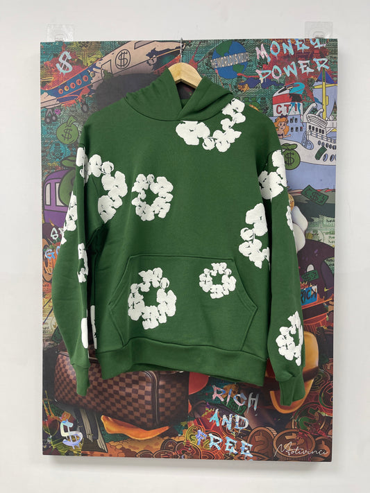 Denim Tears Hoodie Cotton Wreath Green