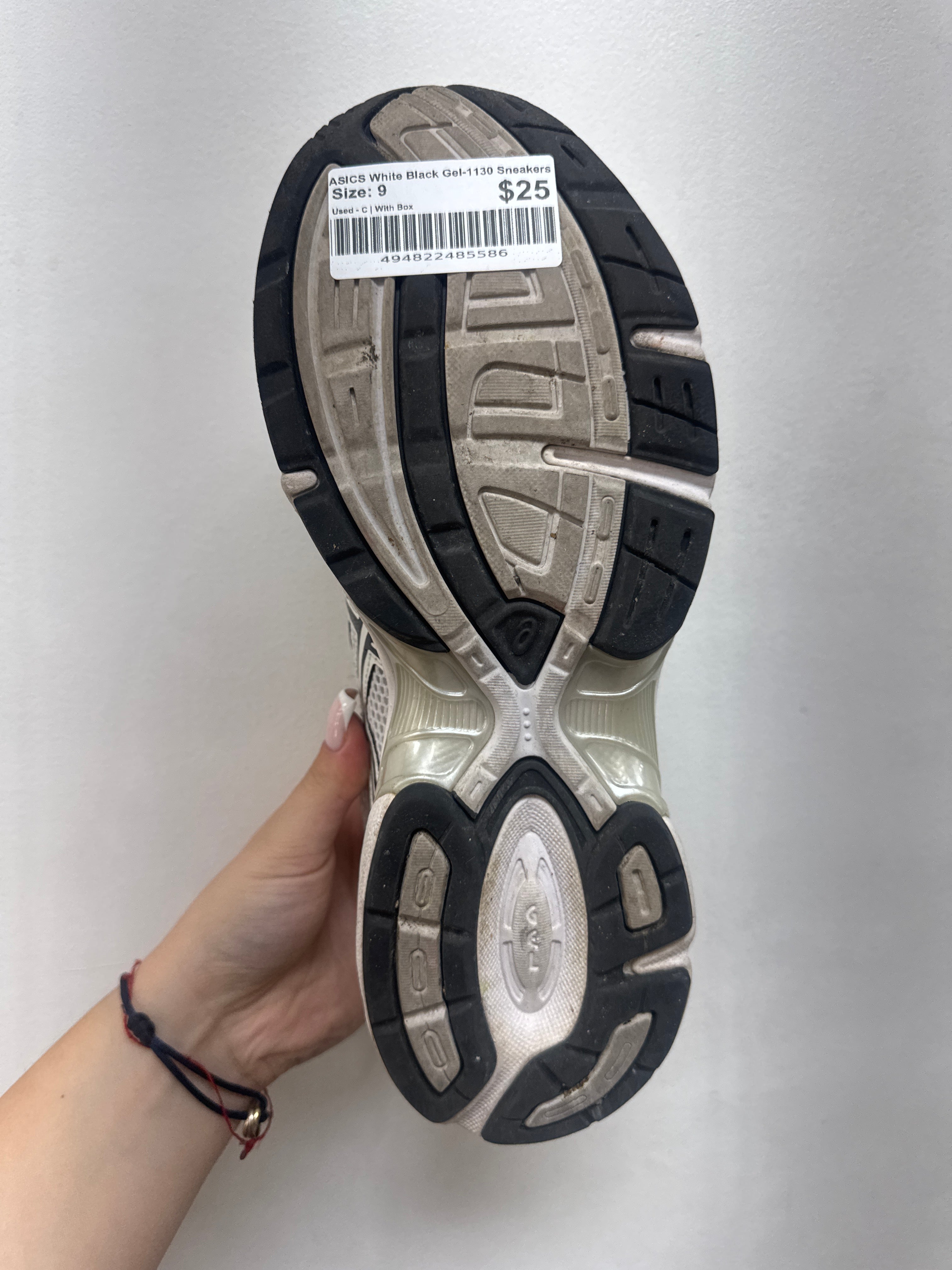 ASICS White Black Gel-1130 Sneakers