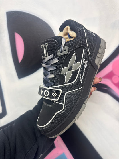 Louis Vuitton Denim Trainer Strap Black Sneaker
