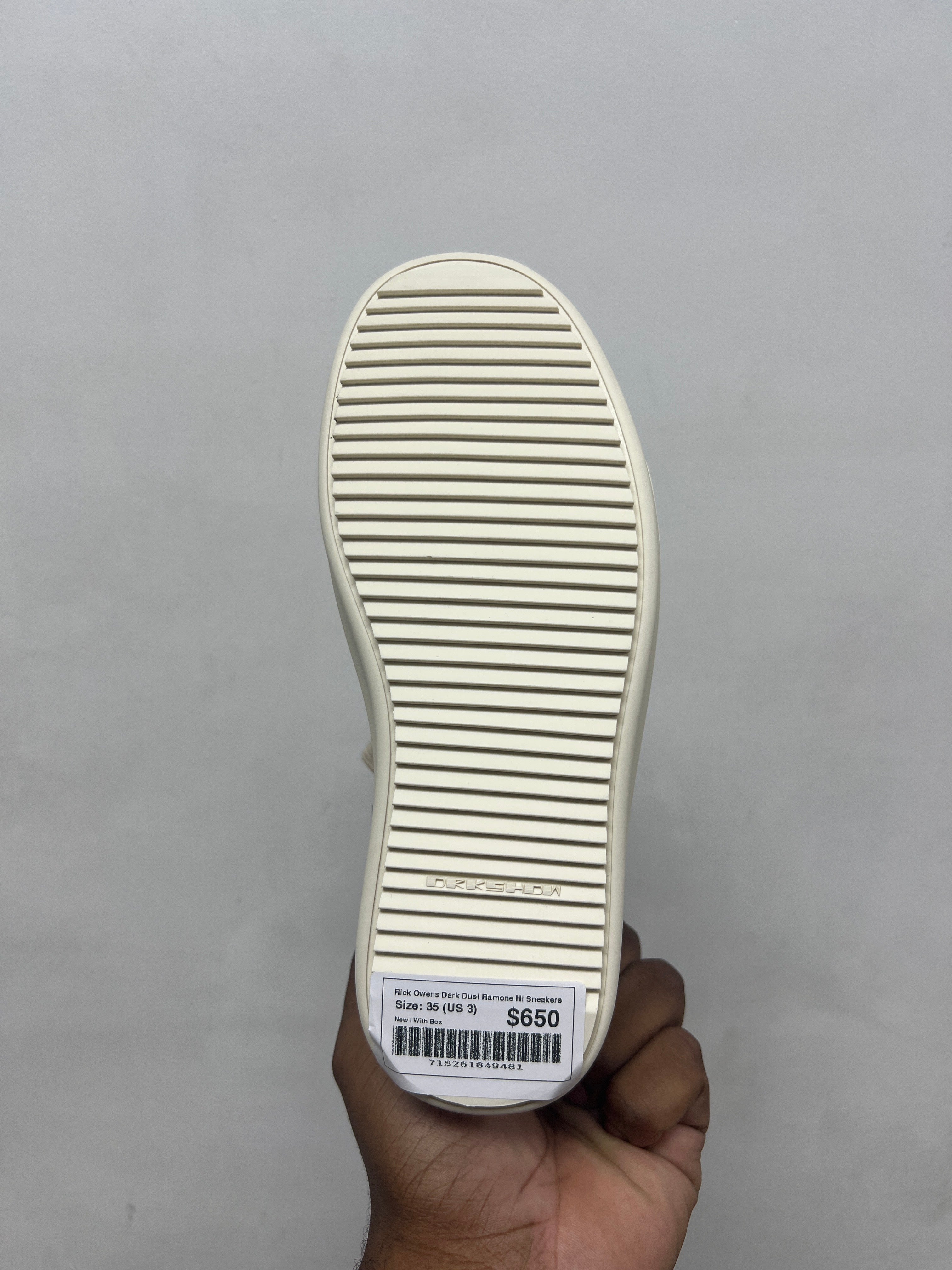Rick Owens Dark Dust Ramone Hi Sneakers