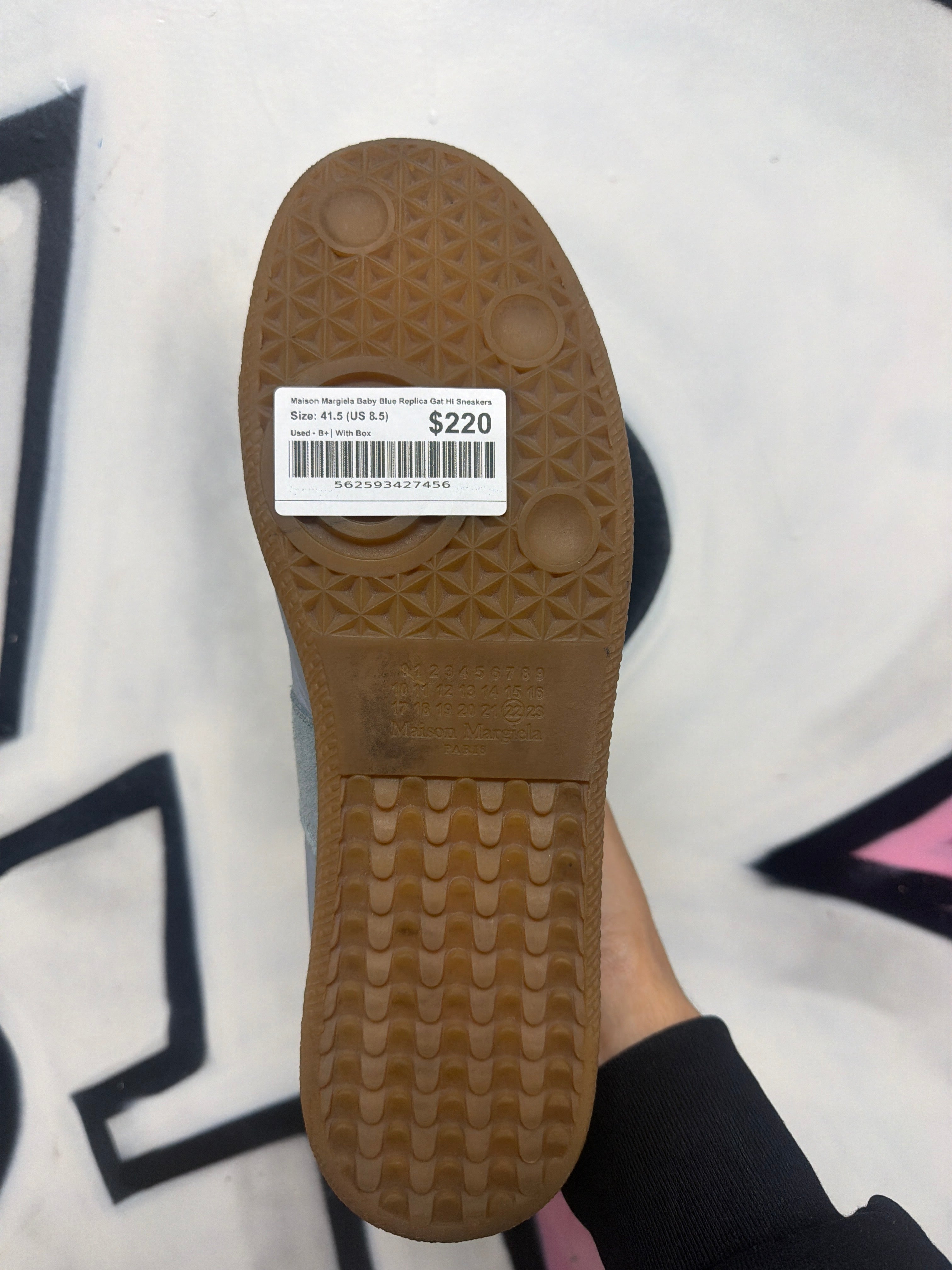 Maison Margiela Baby Blue Replica Gat Hi Sneakers