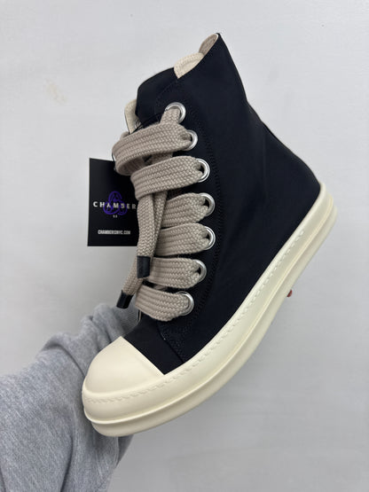 Rick Owens DRKSHDWS Jumbo Lace High Top Black Milk