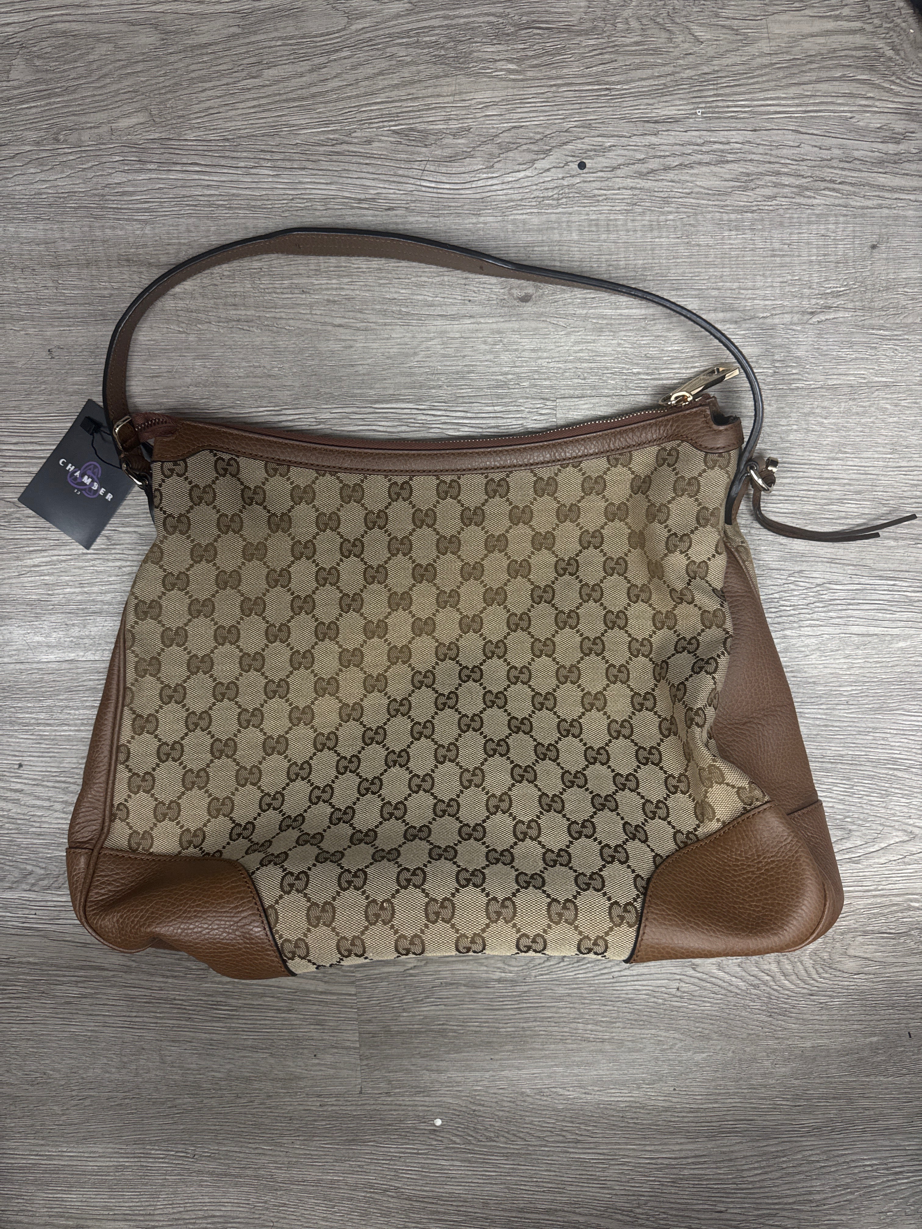 Gucci Bree Hobo Bag Brown Monogram Used OS N/A
