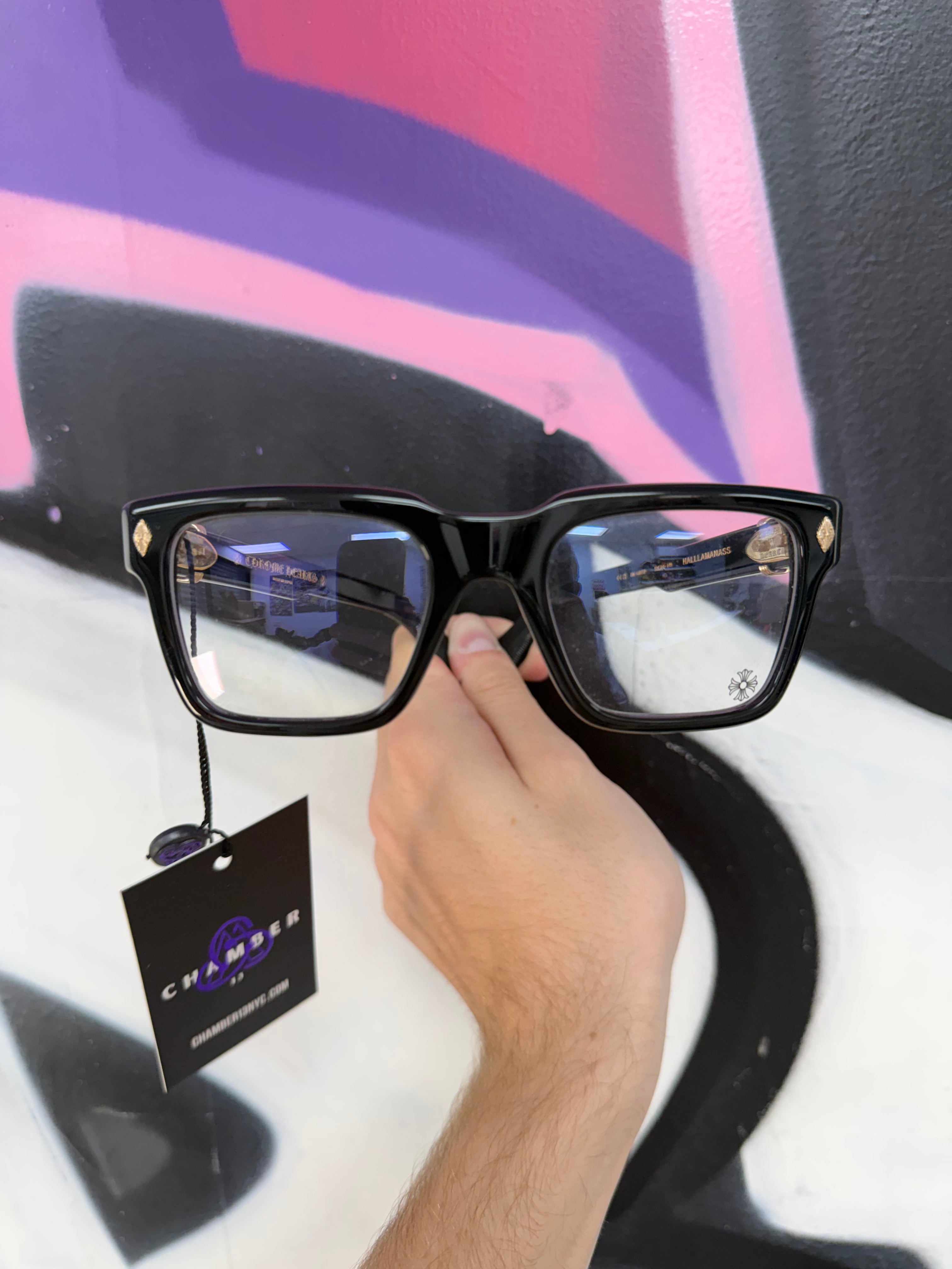 Chrome Hearts Black Gold Halllamanass Glasses