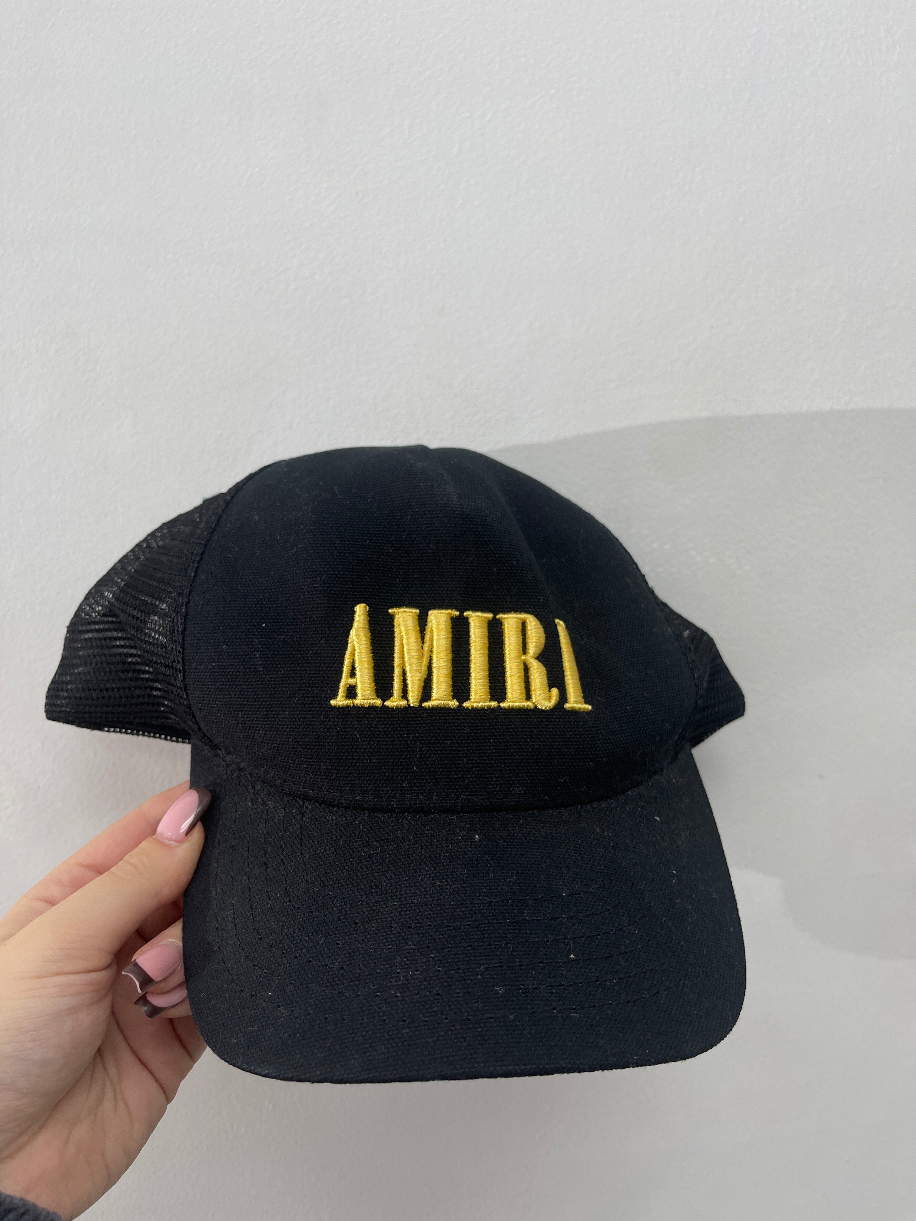 Amiri Black Yellow Core Logo Cap