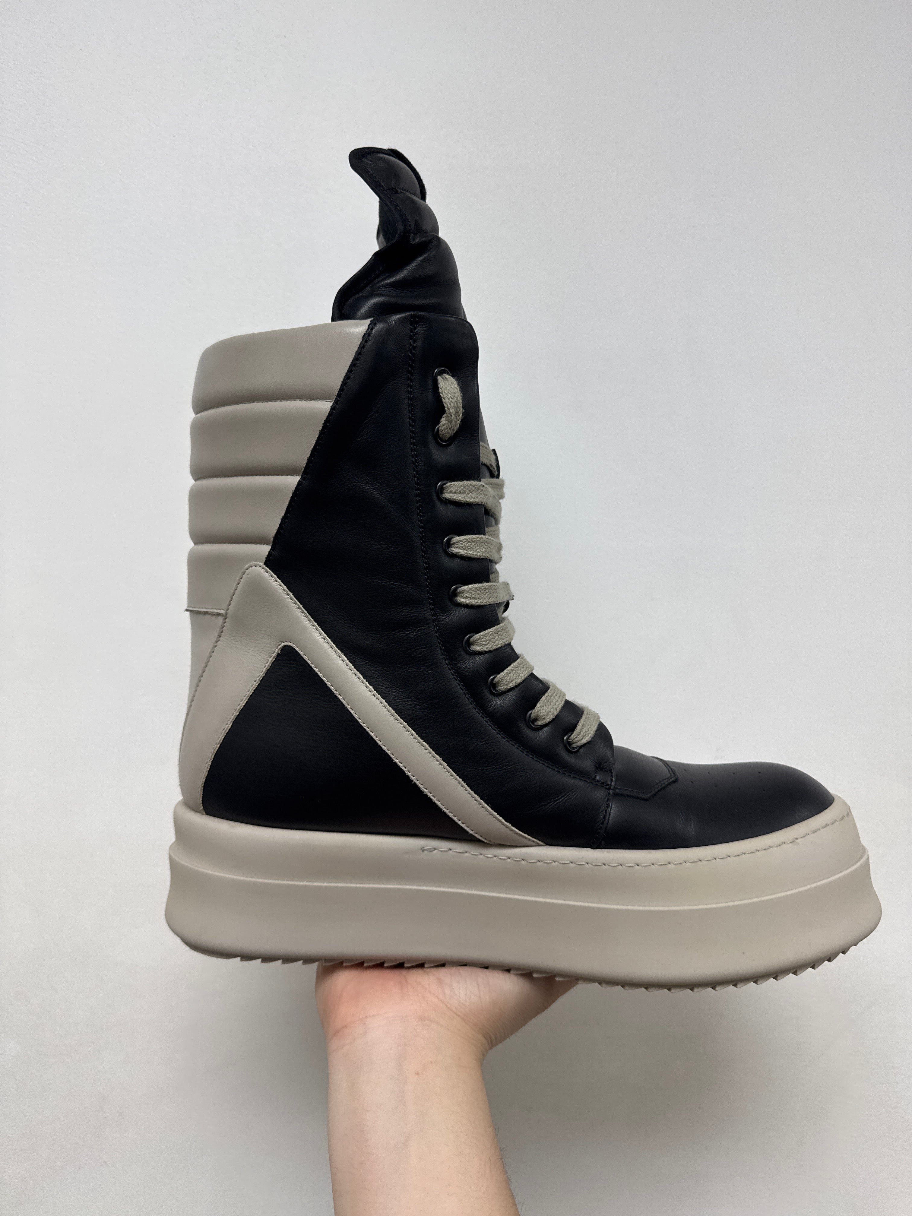 Rick Owens Black Mega Geobasket Sneakers