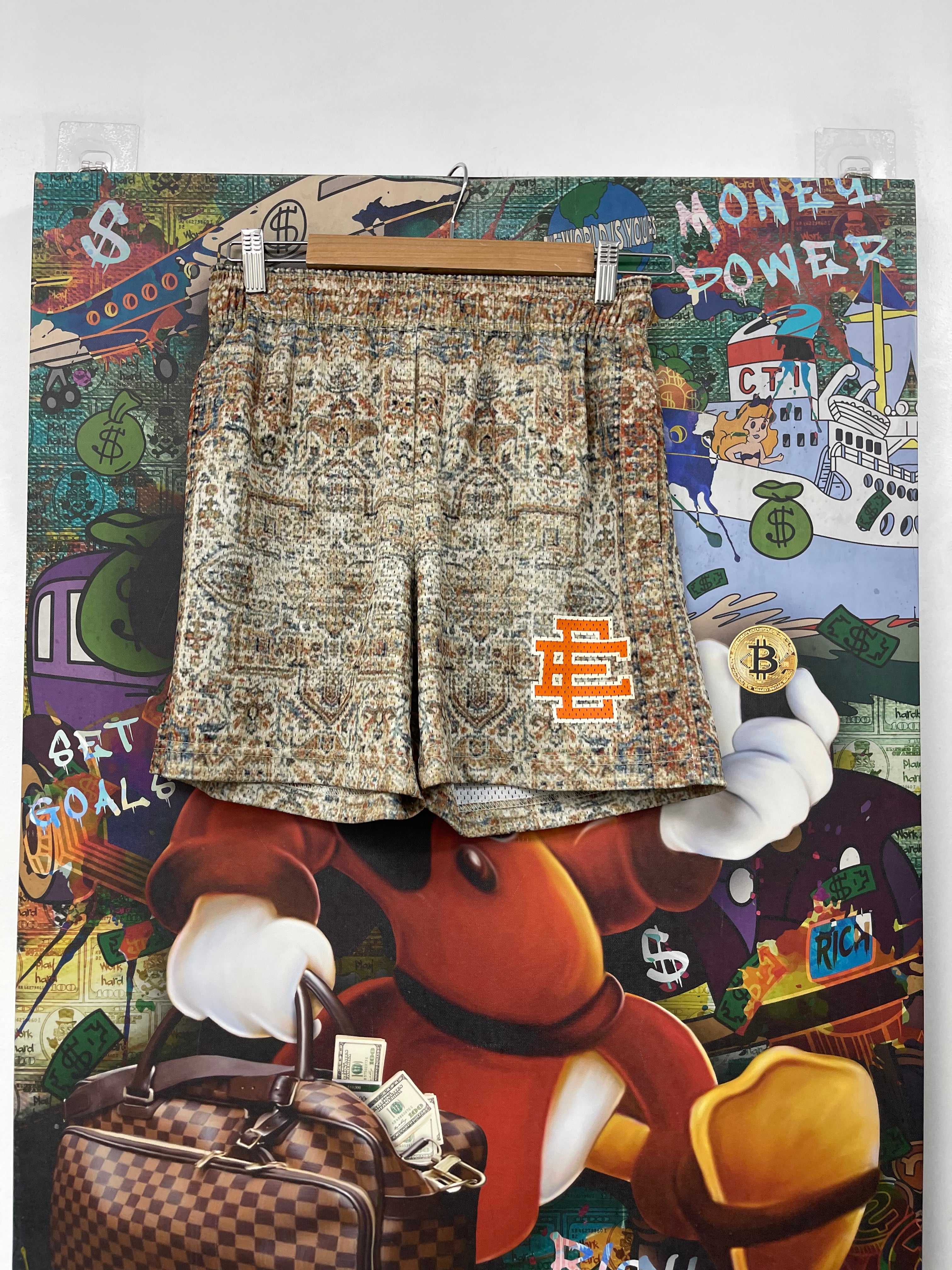 Eric Emanuel Persian Rug Orange Shorts