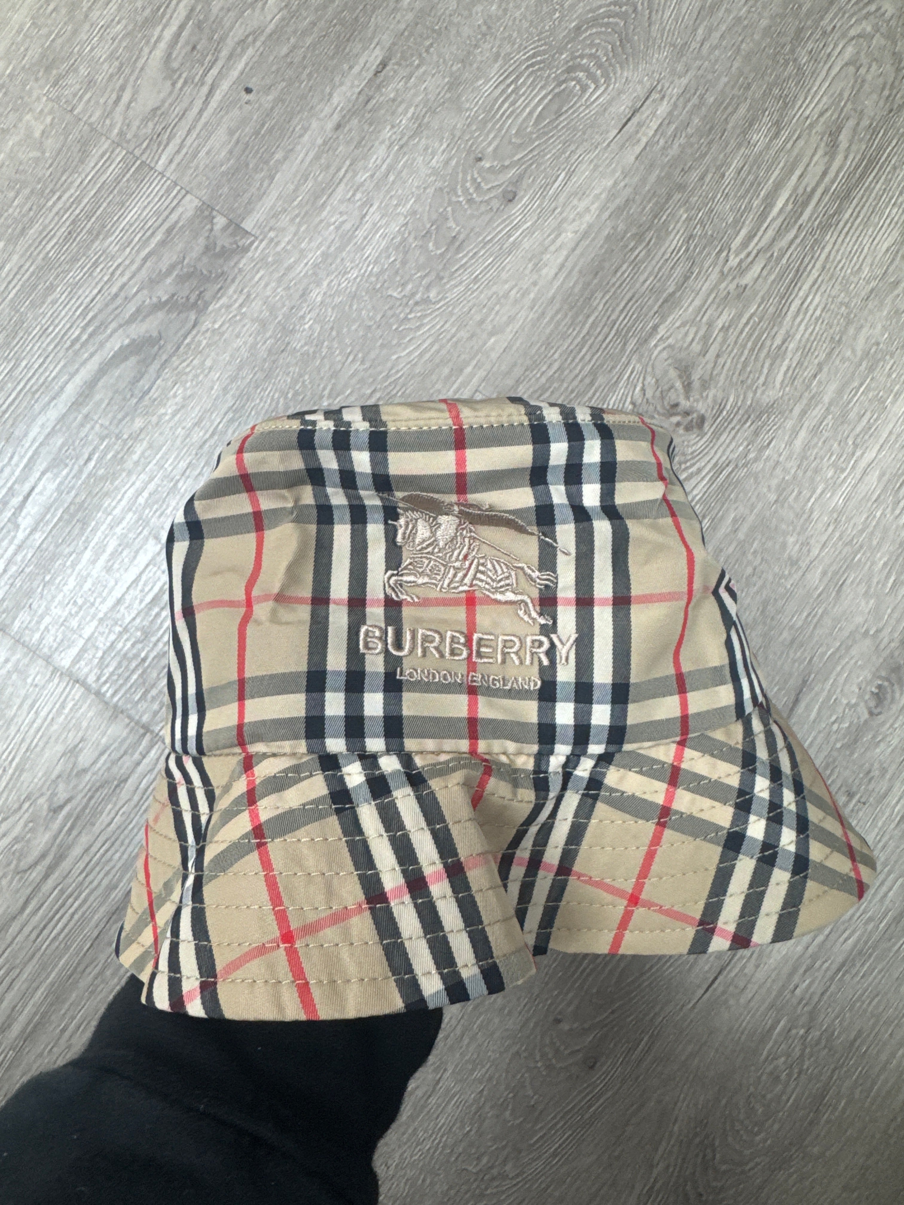 Supreme Burberry Bucket Hat New With Tags