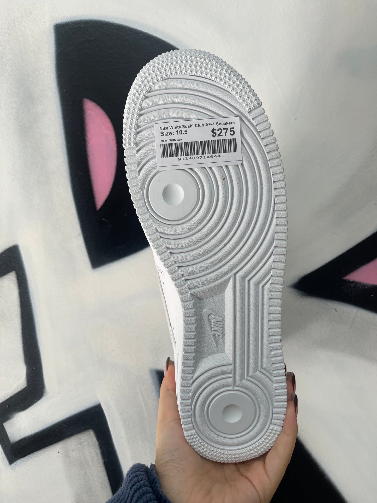 Nike White Sushi Club AF-1 Sneakers