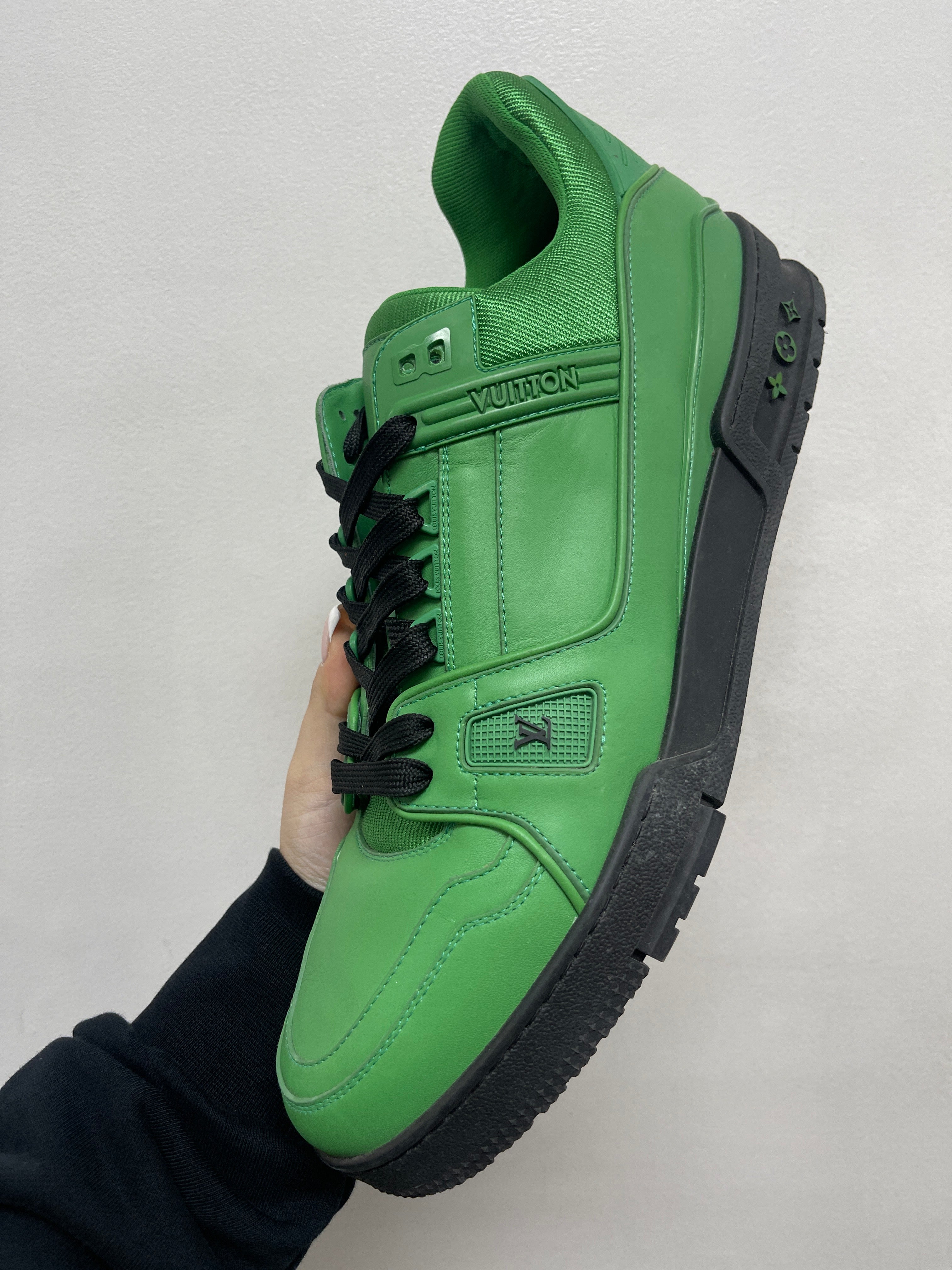 Louis Vuitton Green Black Trainer Sneakers