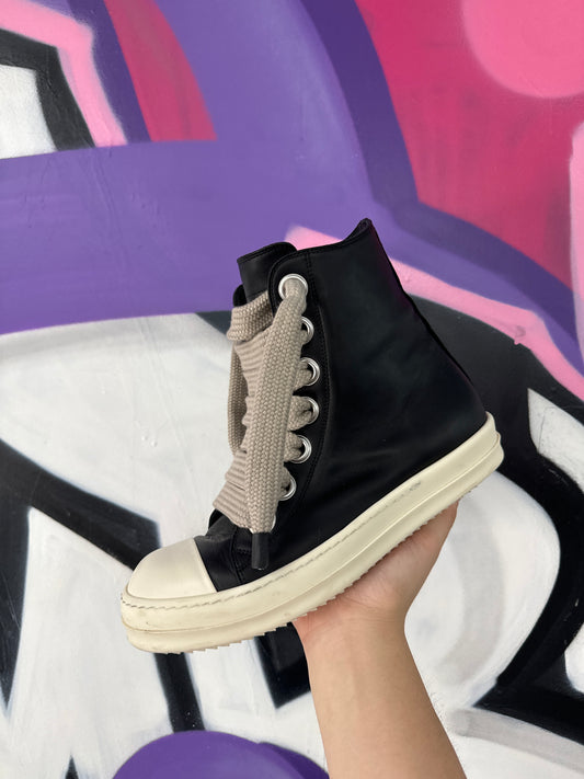 Rick Owens Black Jumbo Lace Used With Box