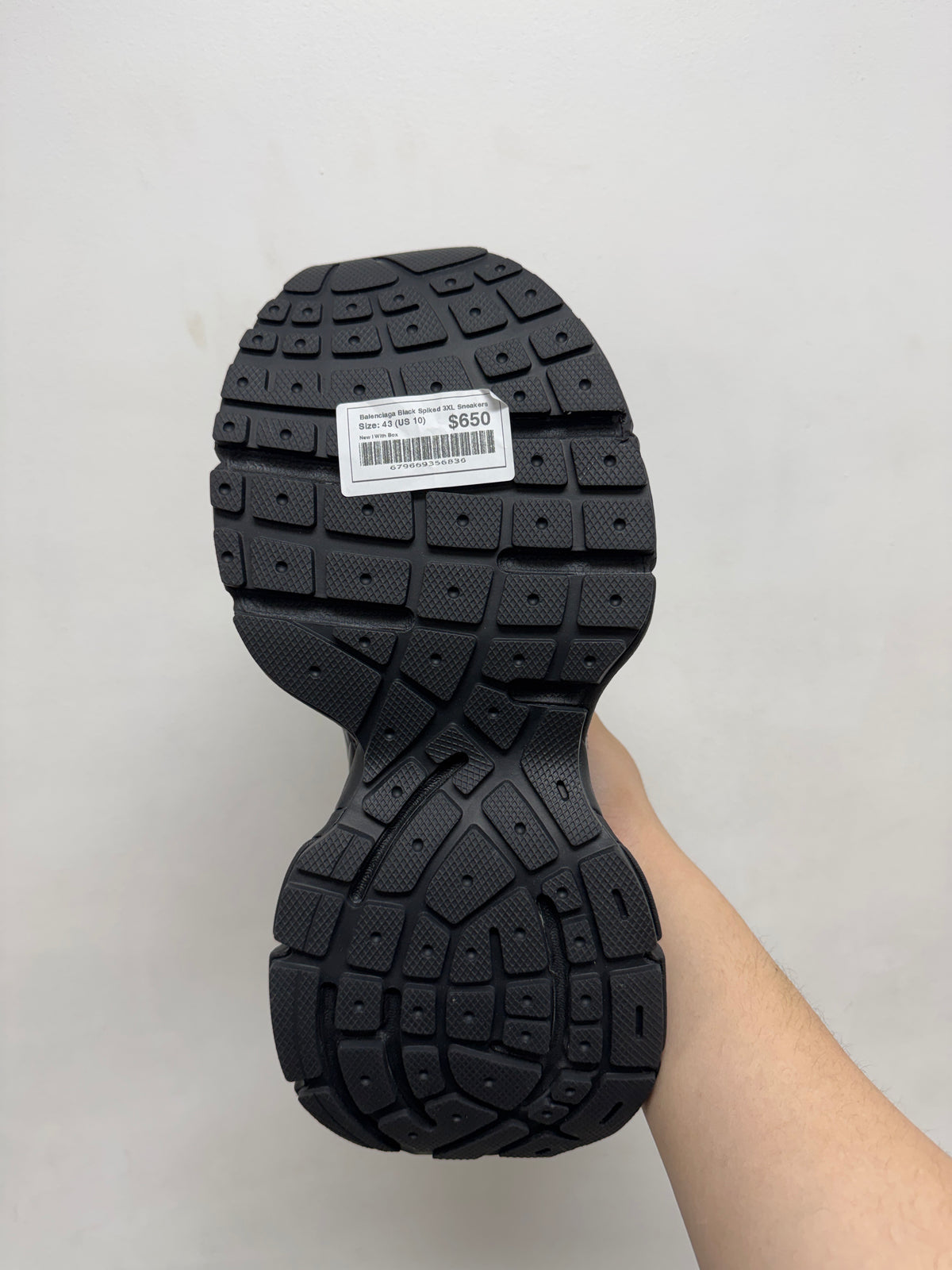 Balenciaga Spiked 3XL Black Sneakers
