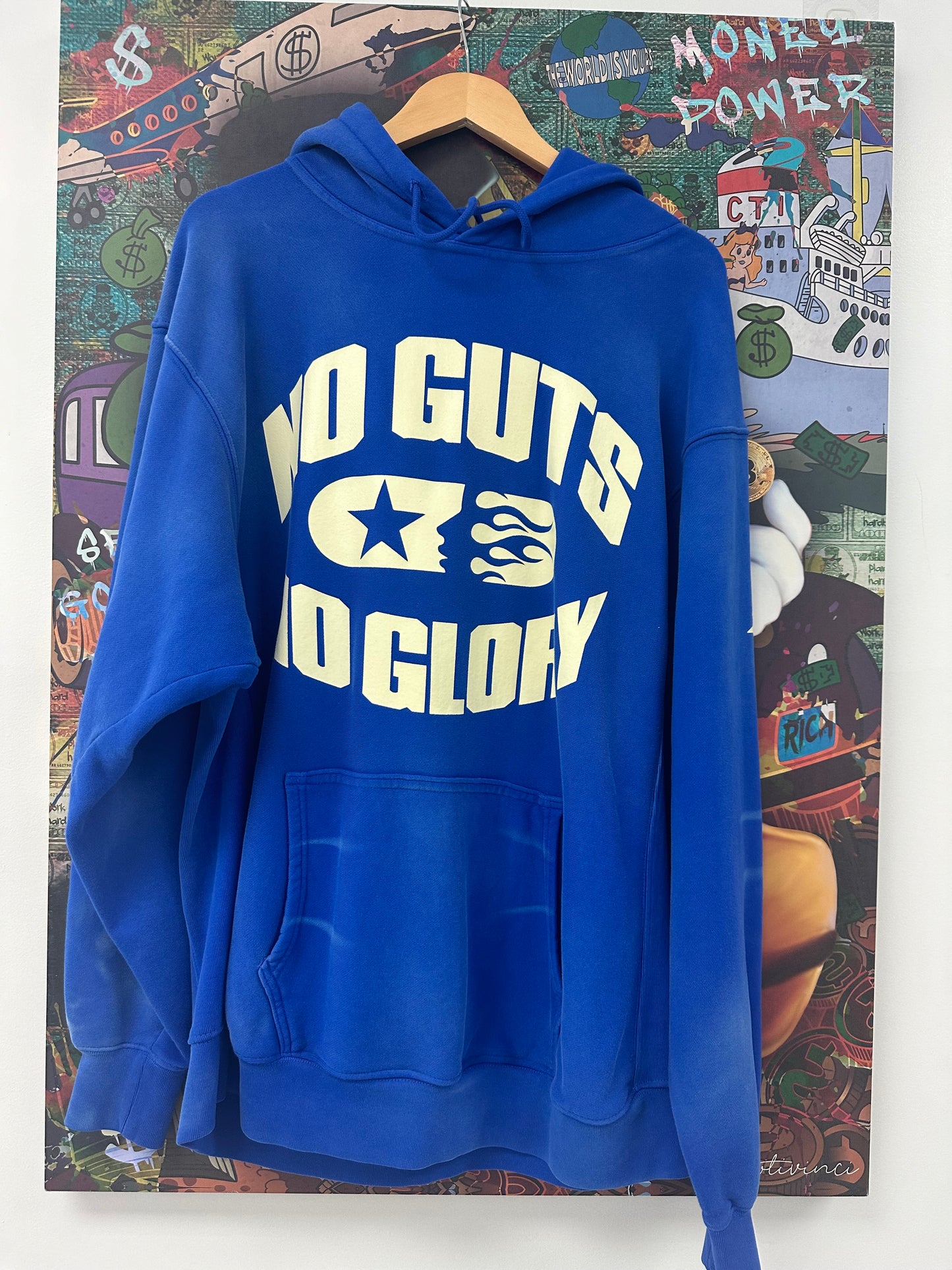 Hellstar No Guts No Glory Hoodie Blue Large New