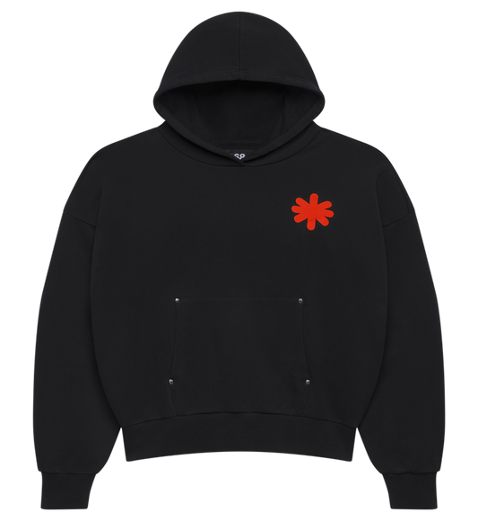 LOST SHDWS Single Layered Classic Black & Red Hoodie