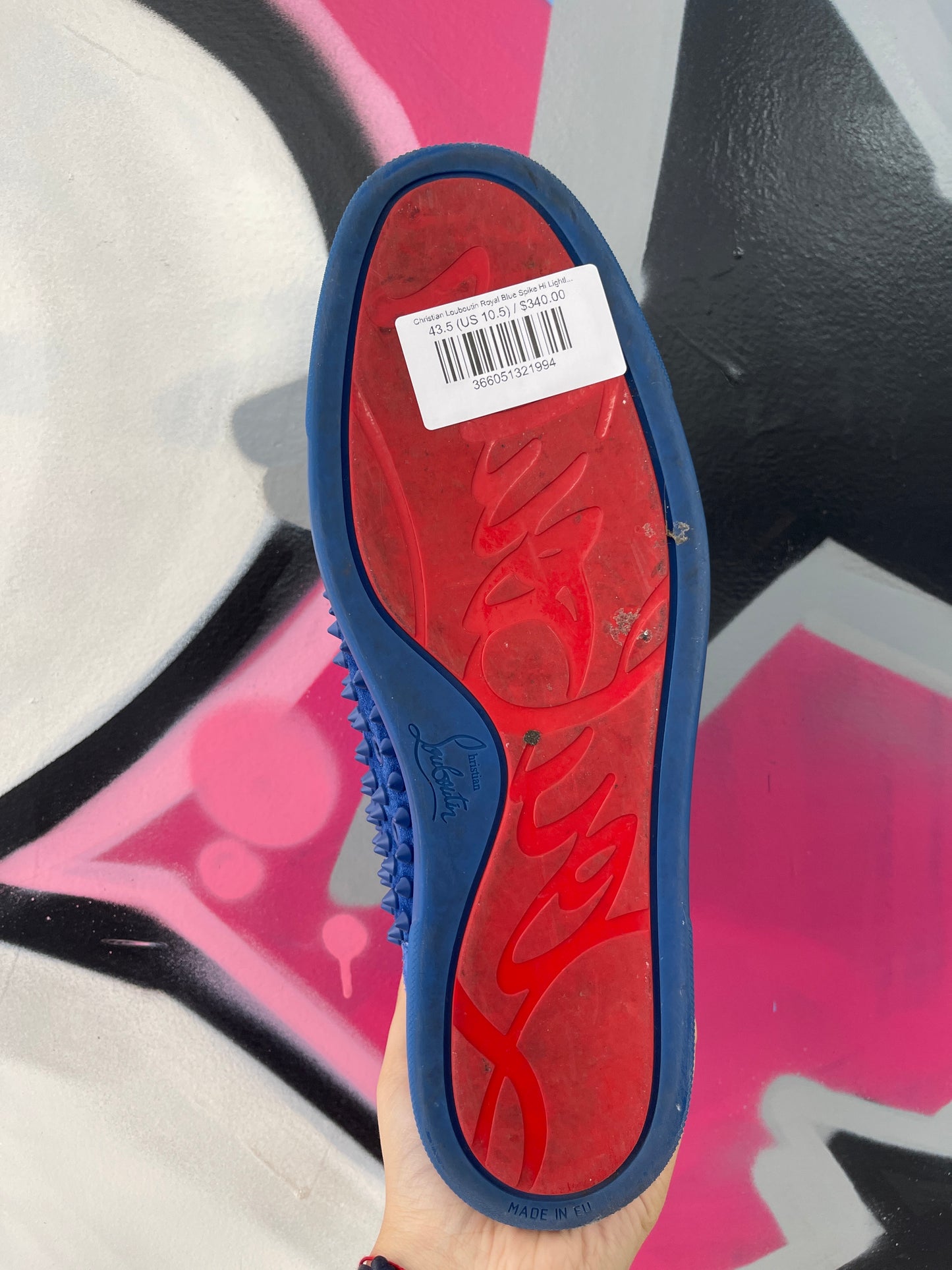 Christian Louboutin Royal Blue Spike Hi Lightly Worn With Box