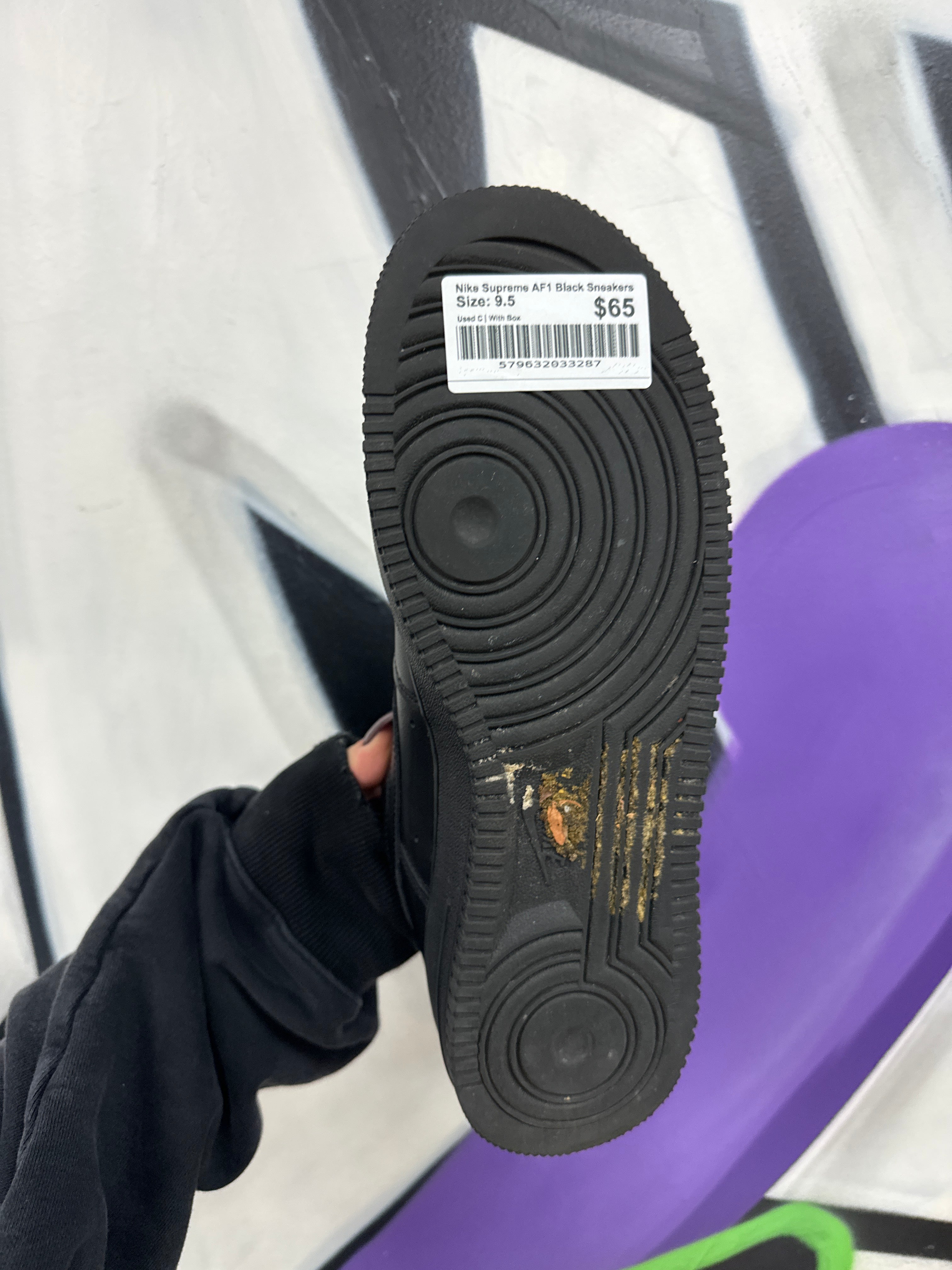 Nike Supreme AF1 Black Sneakers