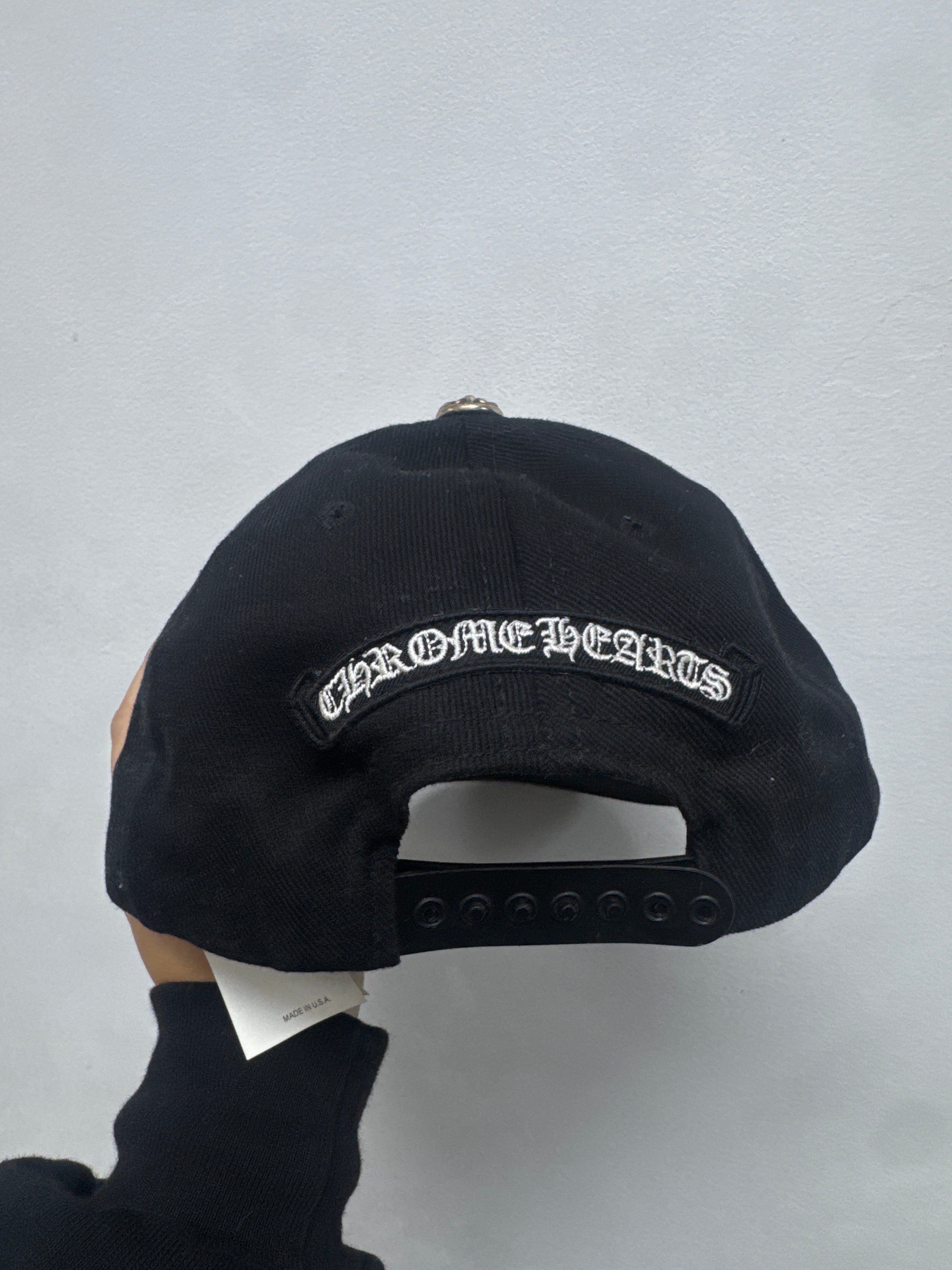 Chrome Hearts Black White Vertical Baseball Trucker Cap