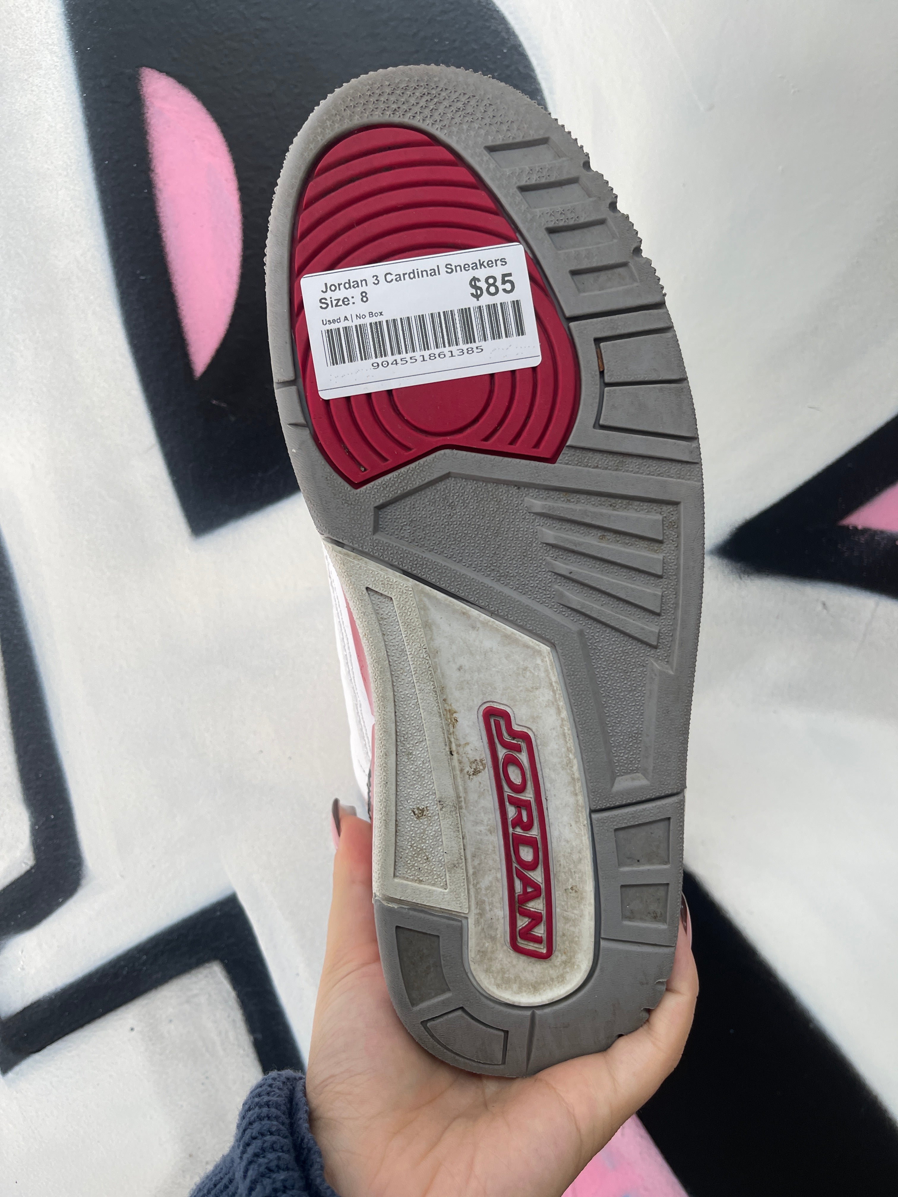 Jordan 3 Cardinal Sneakers