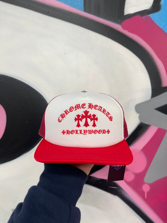 Chrome Hearts Red White King Taco Cap New One Size N/A