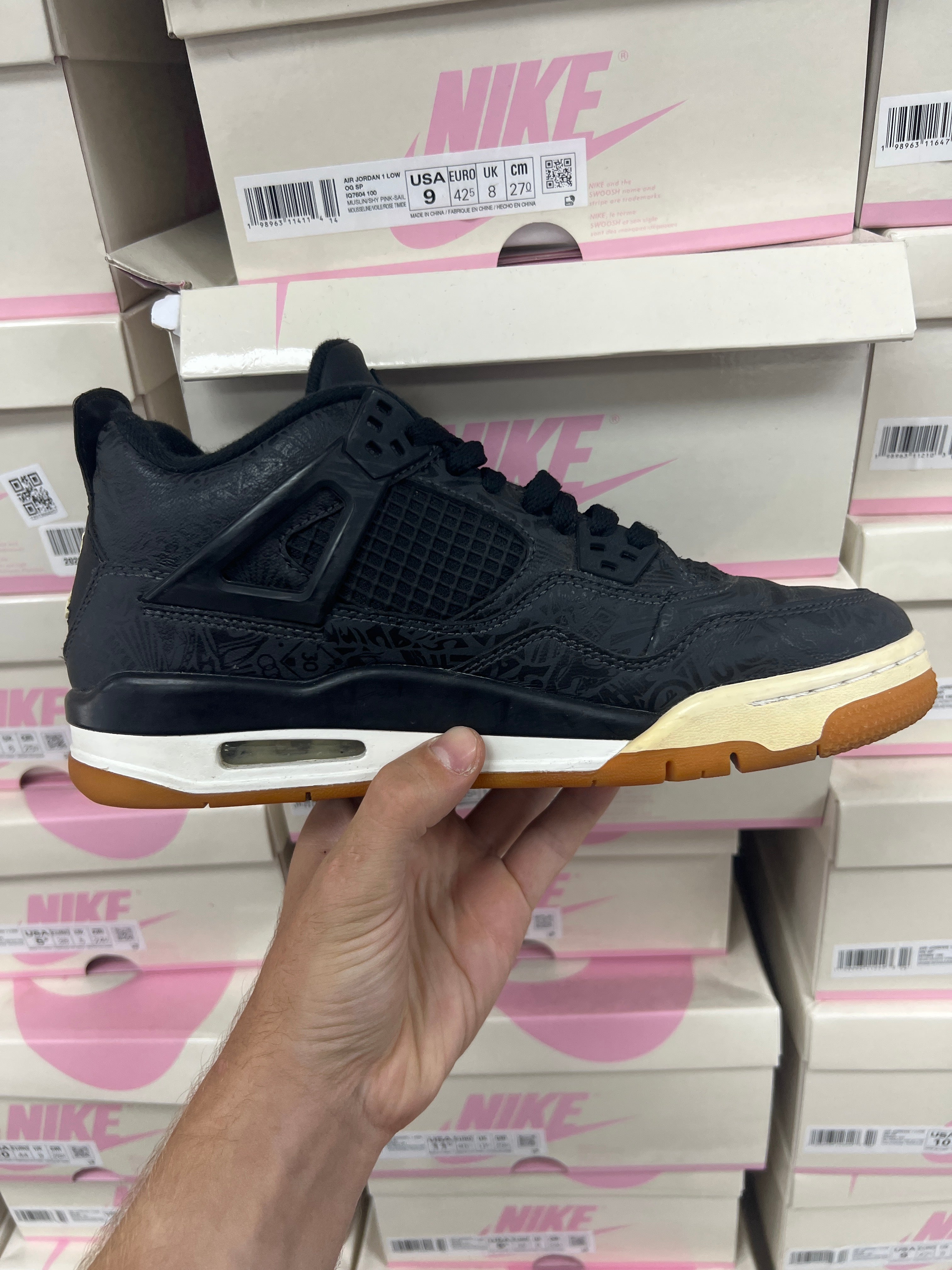 Jordan 4 Black Laser Sneakers