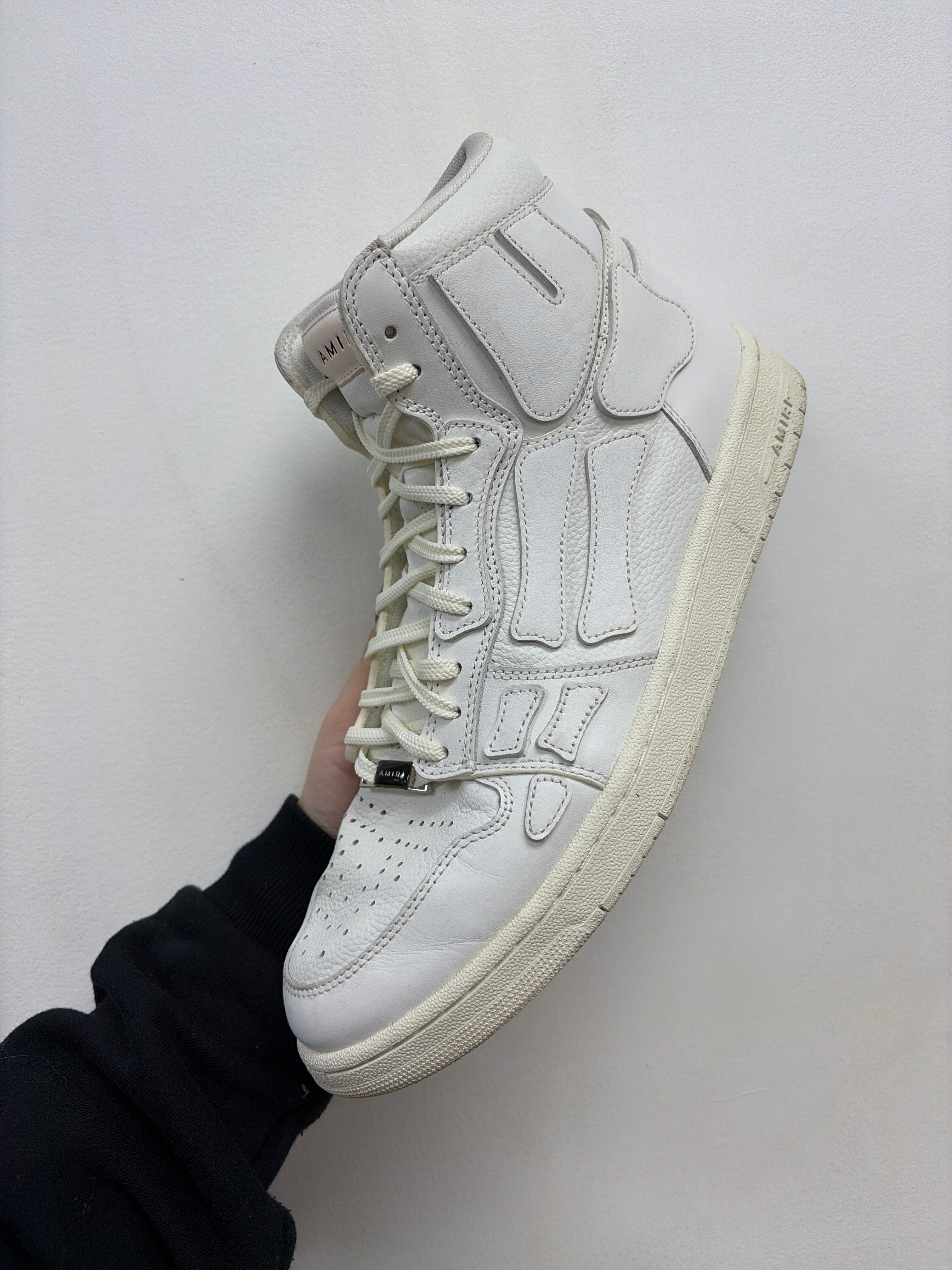 Amiri Skel Top High Triple White Sneakers