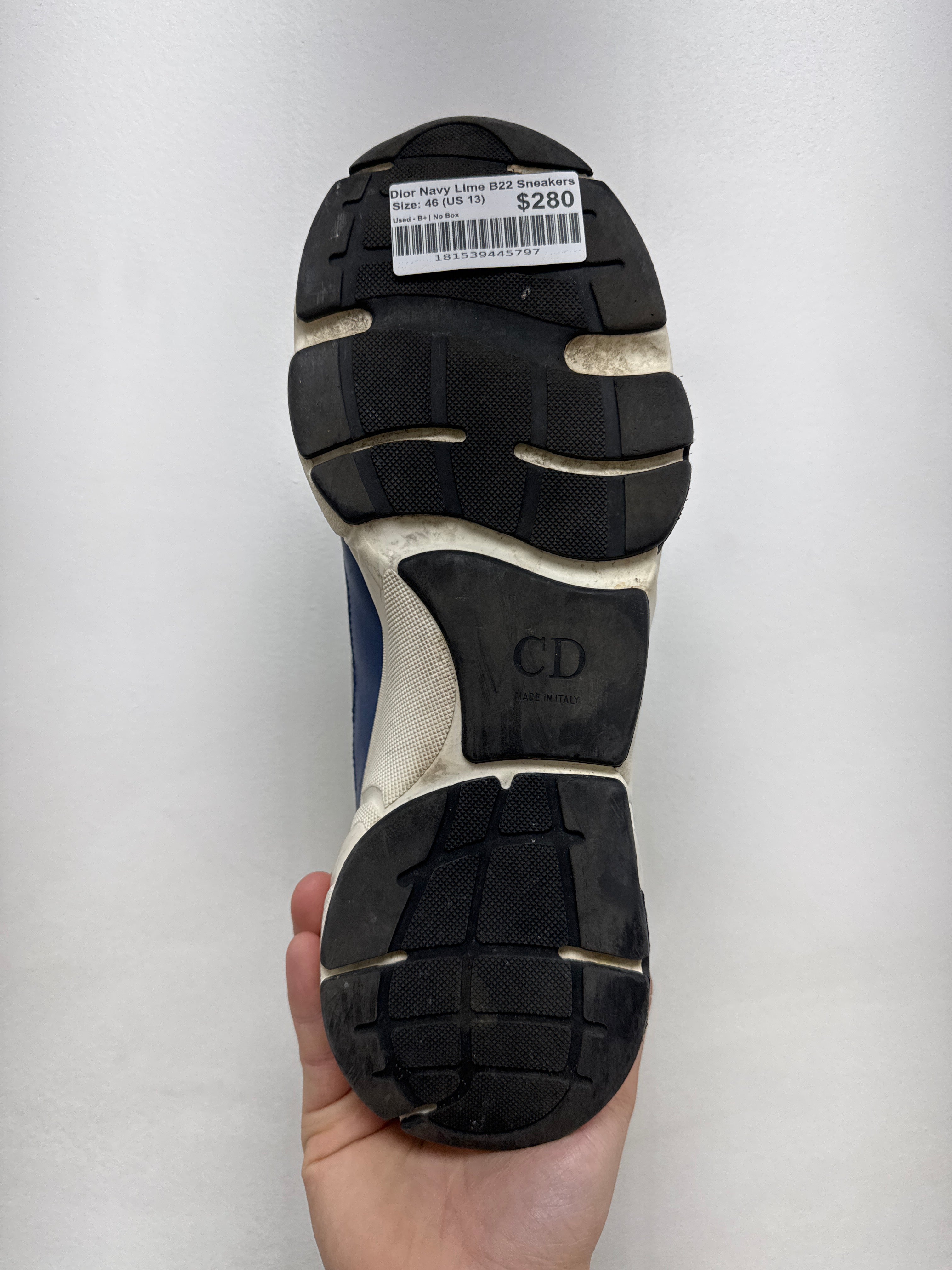 Dior Navy Lime B22 Sneakers