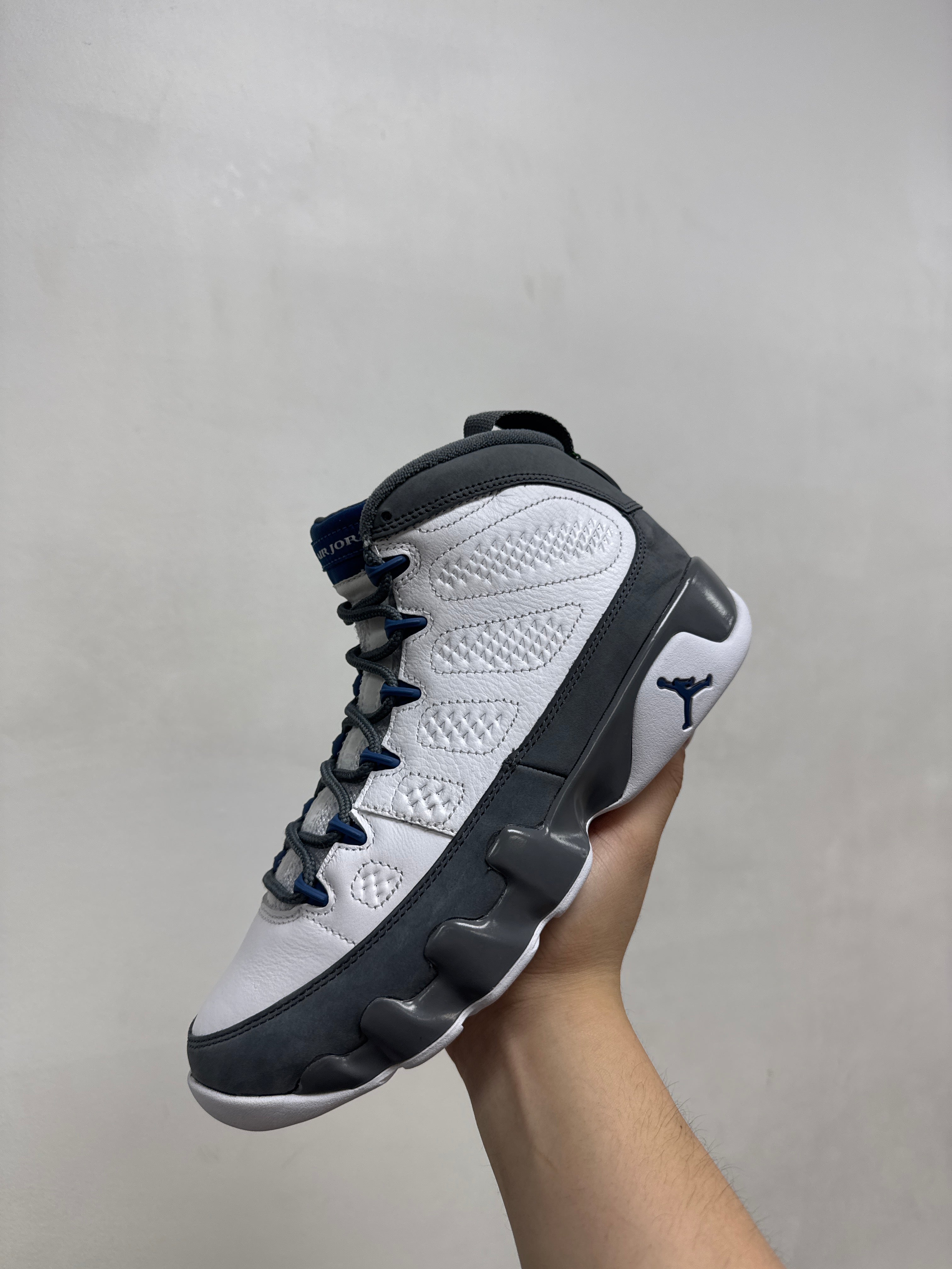Jordan 9 Flint Grey French Blue Sneakers