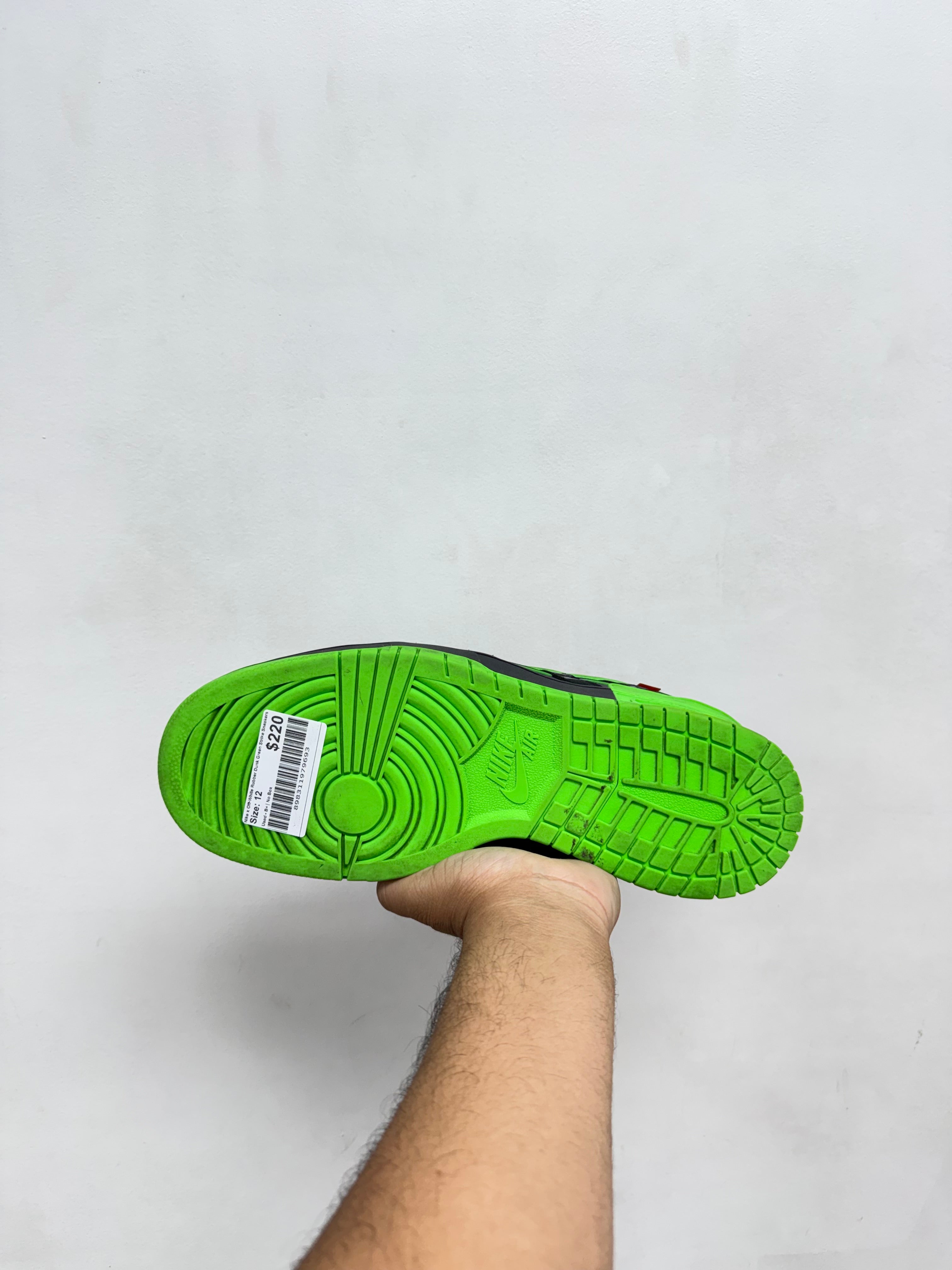 Nike x Off-White Rubber Dunk Green Strike Sneakers