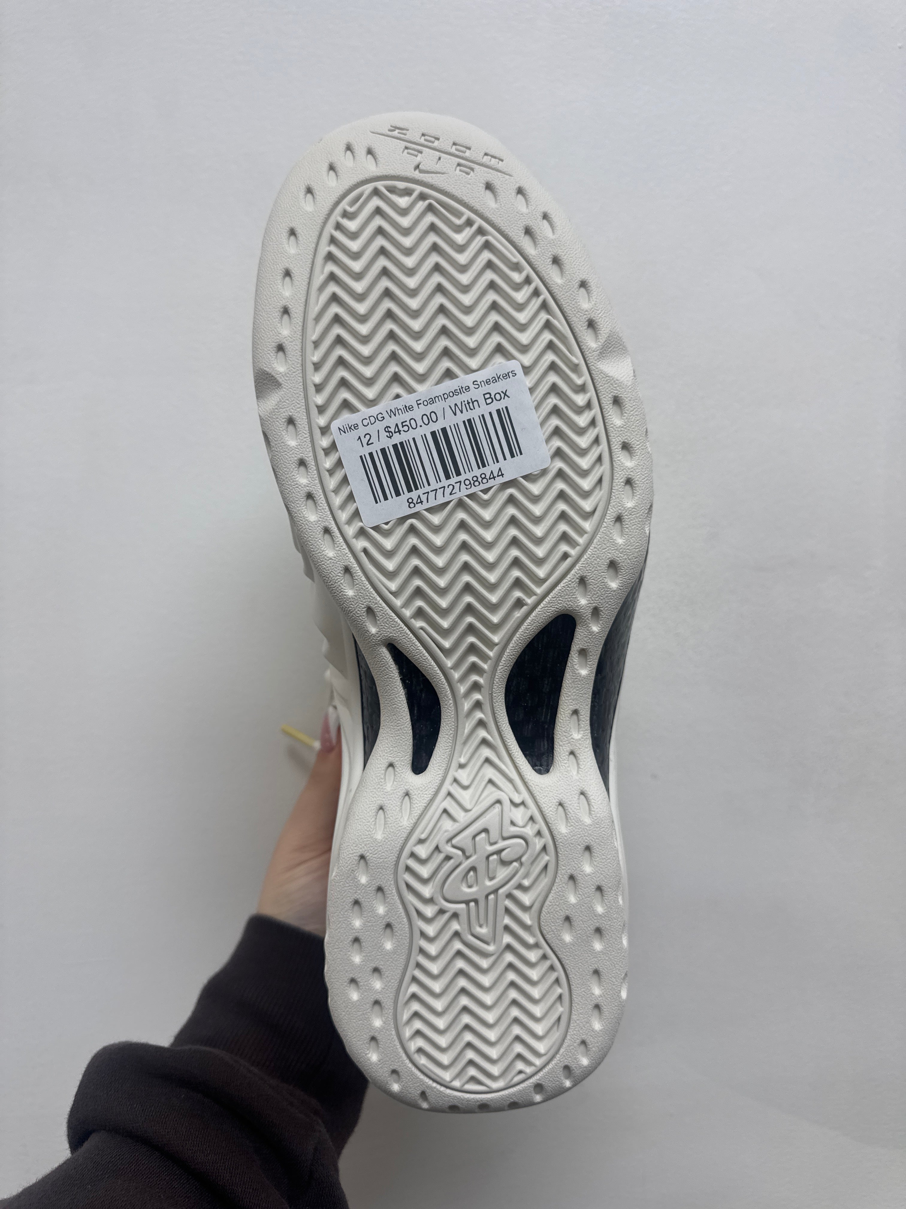 Nike CDG White Foamposite Sneakers