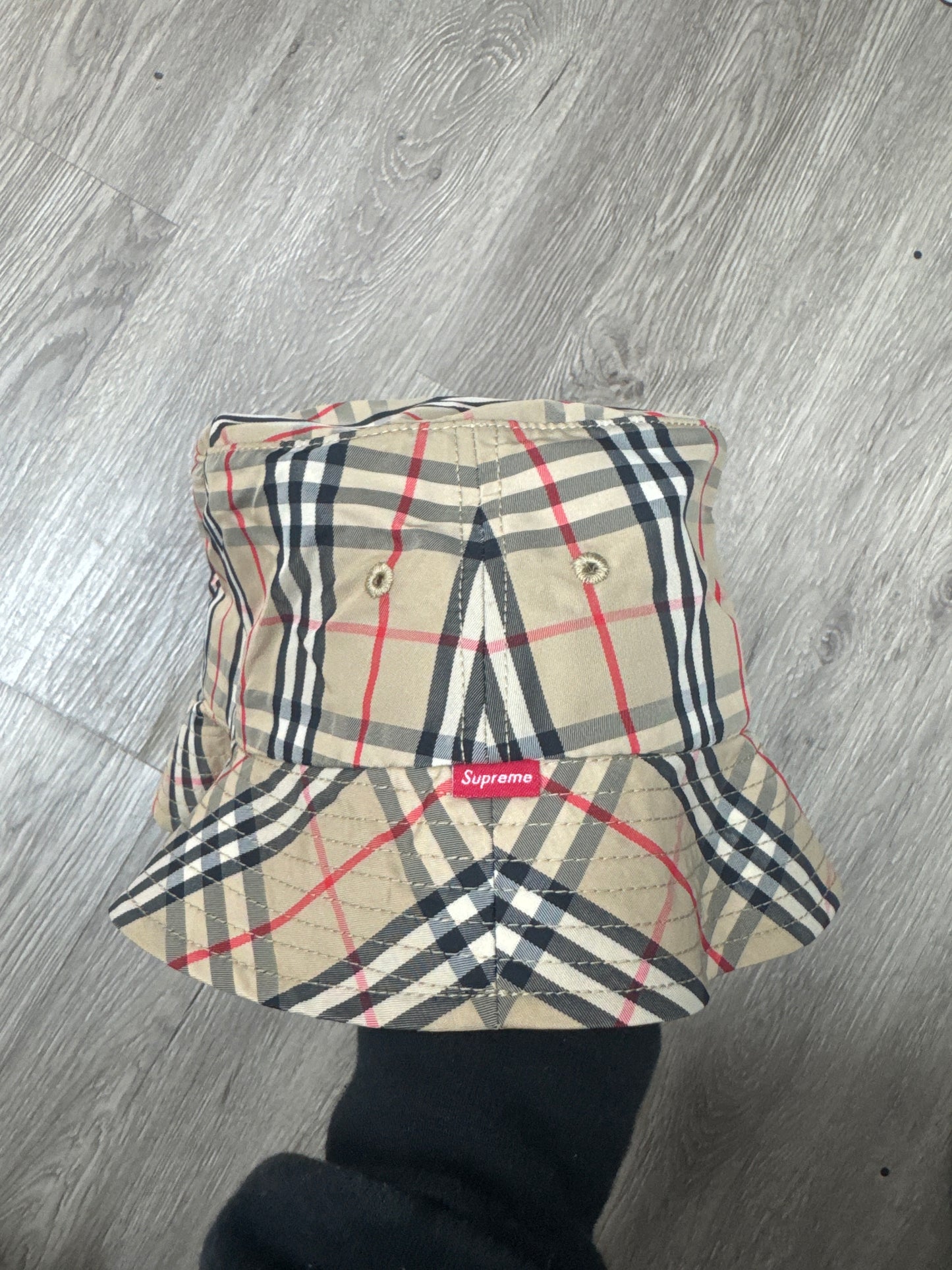 Supreme Burberry Bucket Hat New With Tags