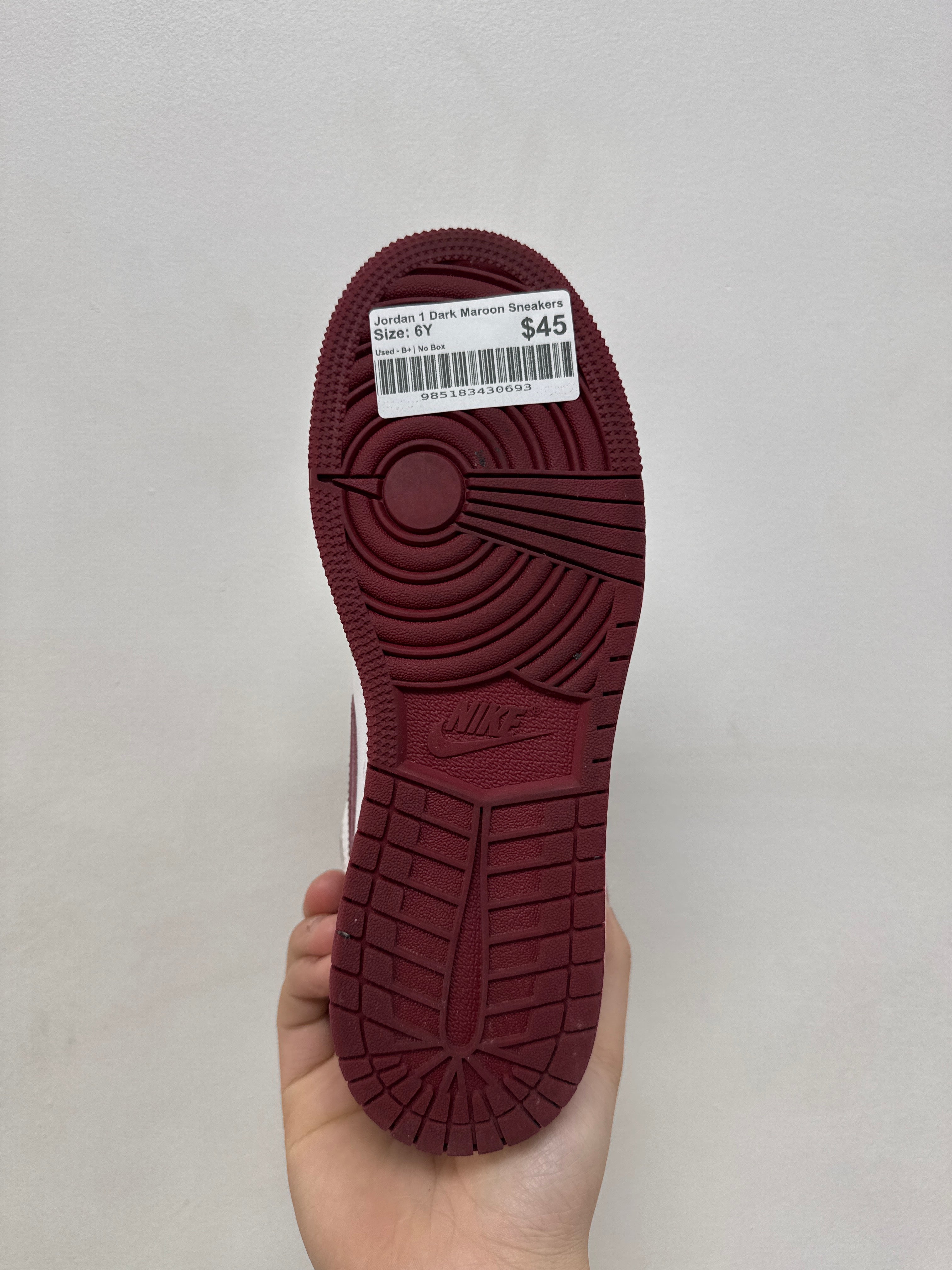 Jordan 1 Dark Maroon Sneakers