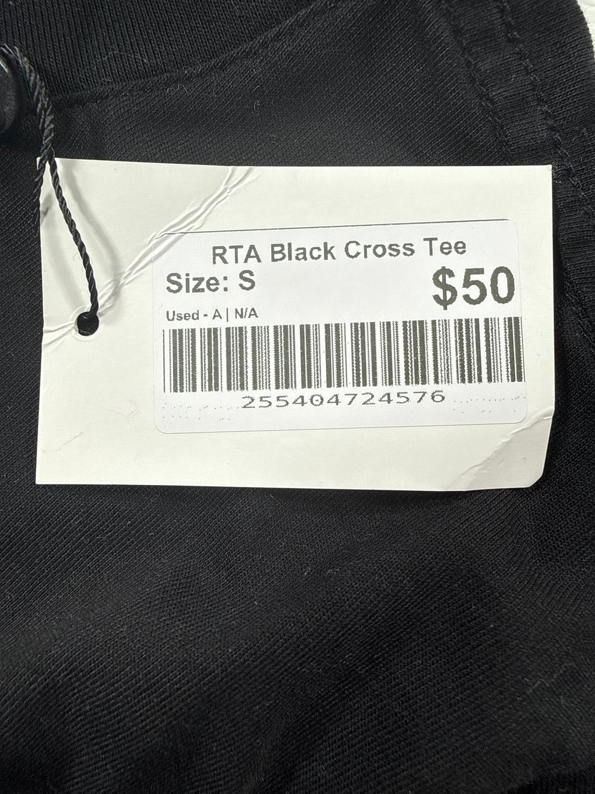 RTA Black Cross Tee