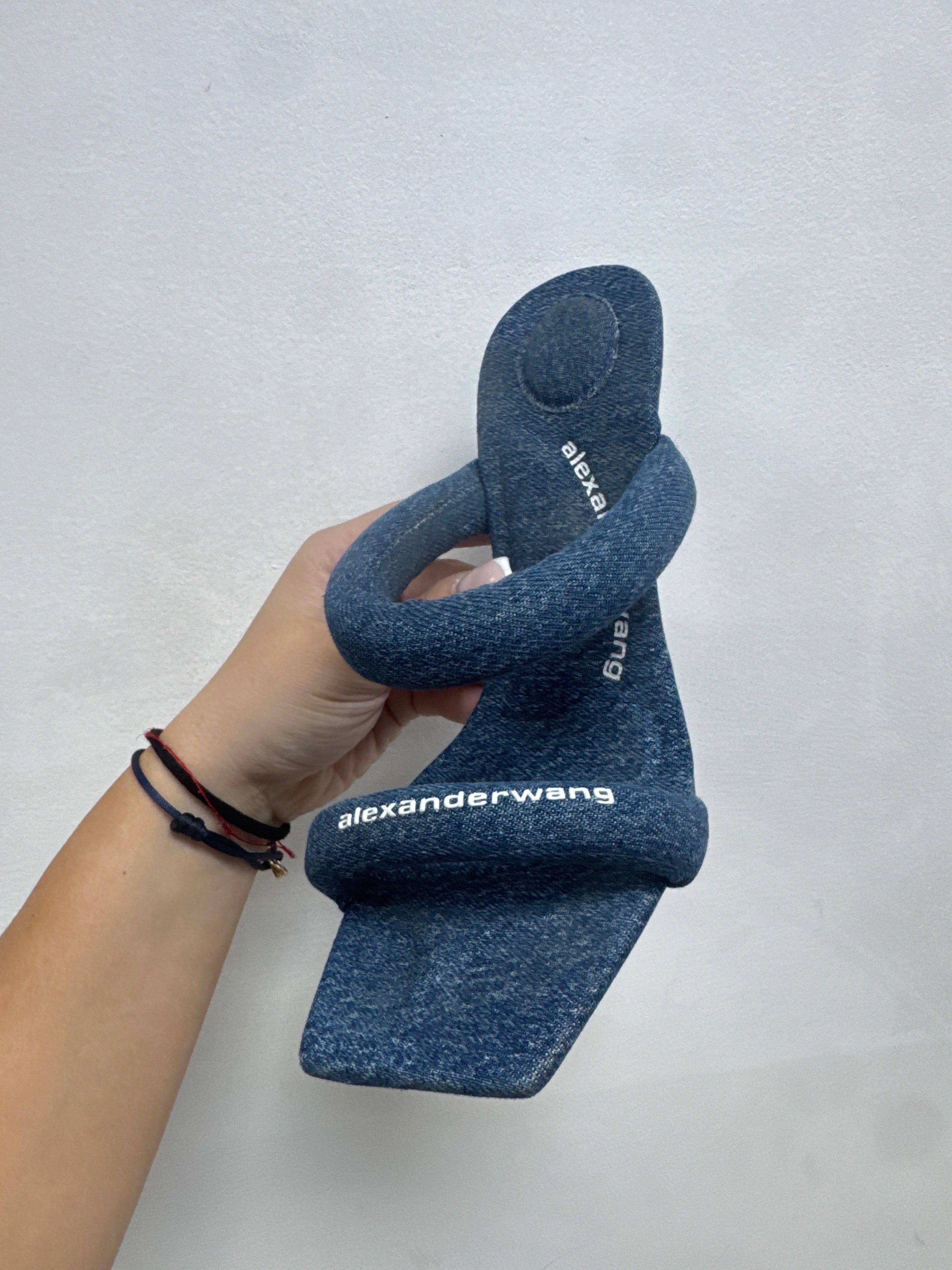 Alexander Wang Denim Tube Heels