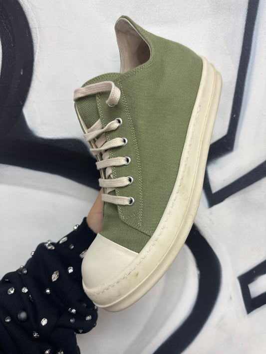 Rick Owens DRKSHDWS Green Portervile Low Sneakers