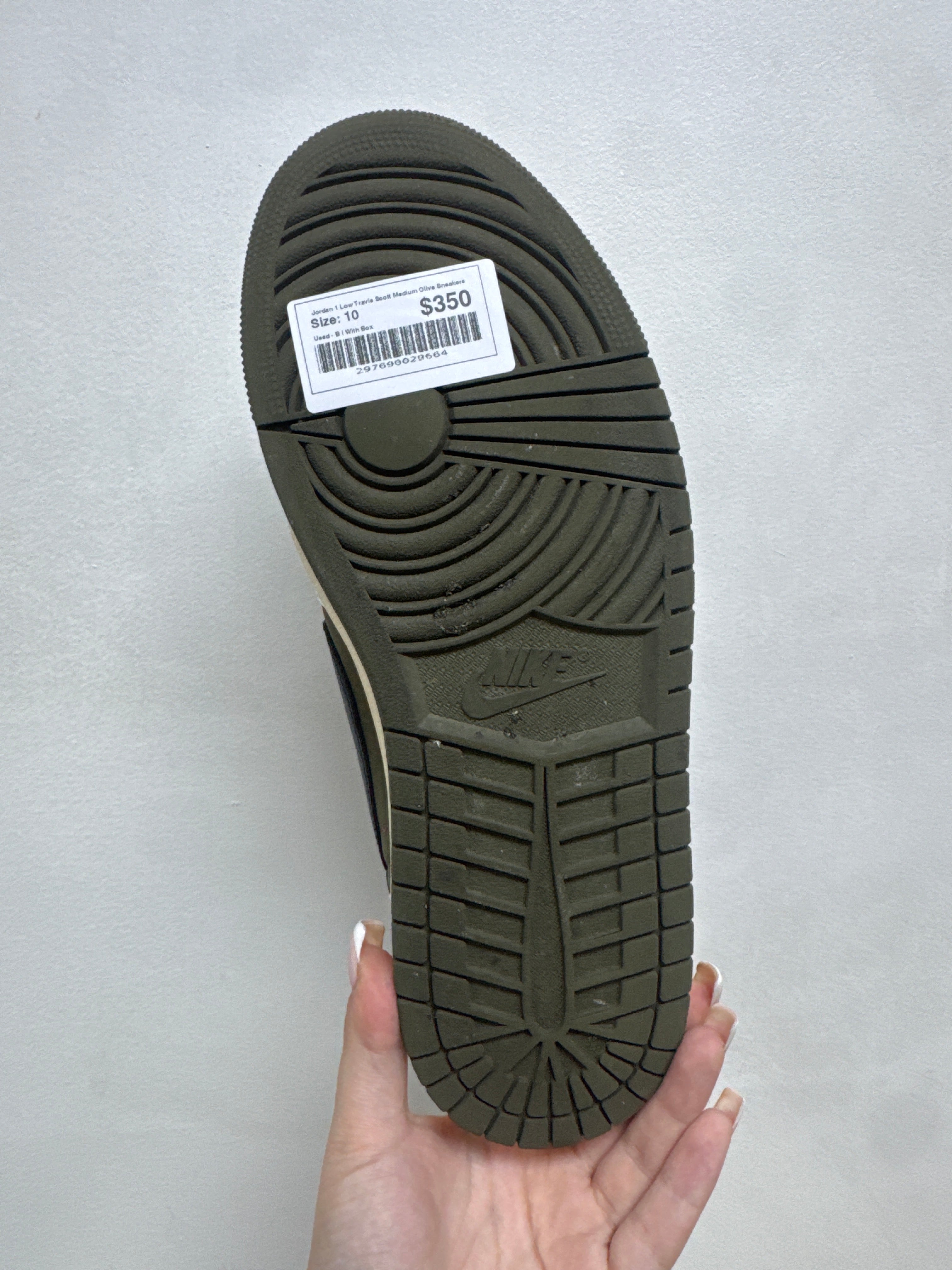 Jordan 1 Low Travis Scott Medium Olive Sneakers