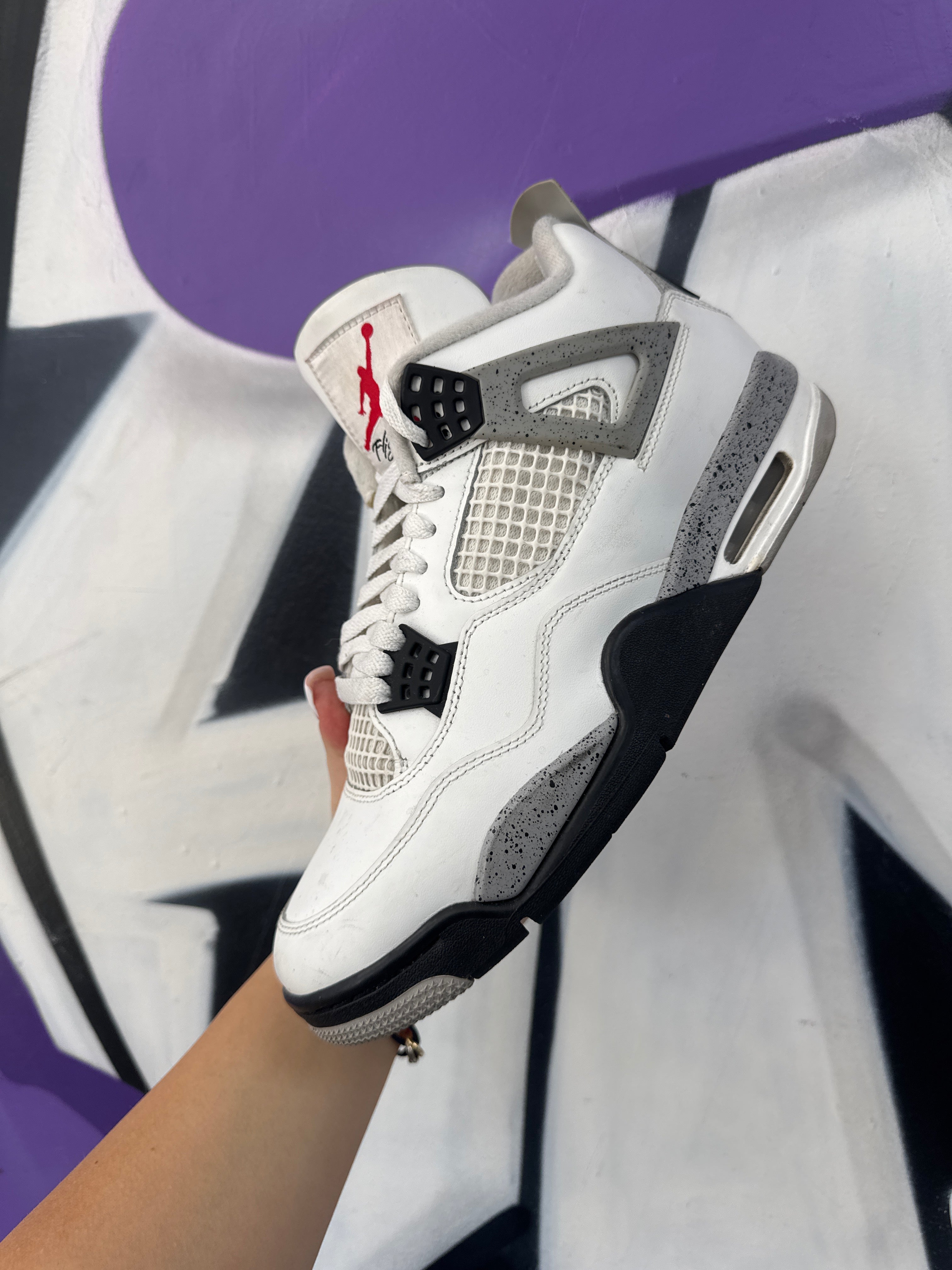 Jordan 4 White Cement Sneakers
