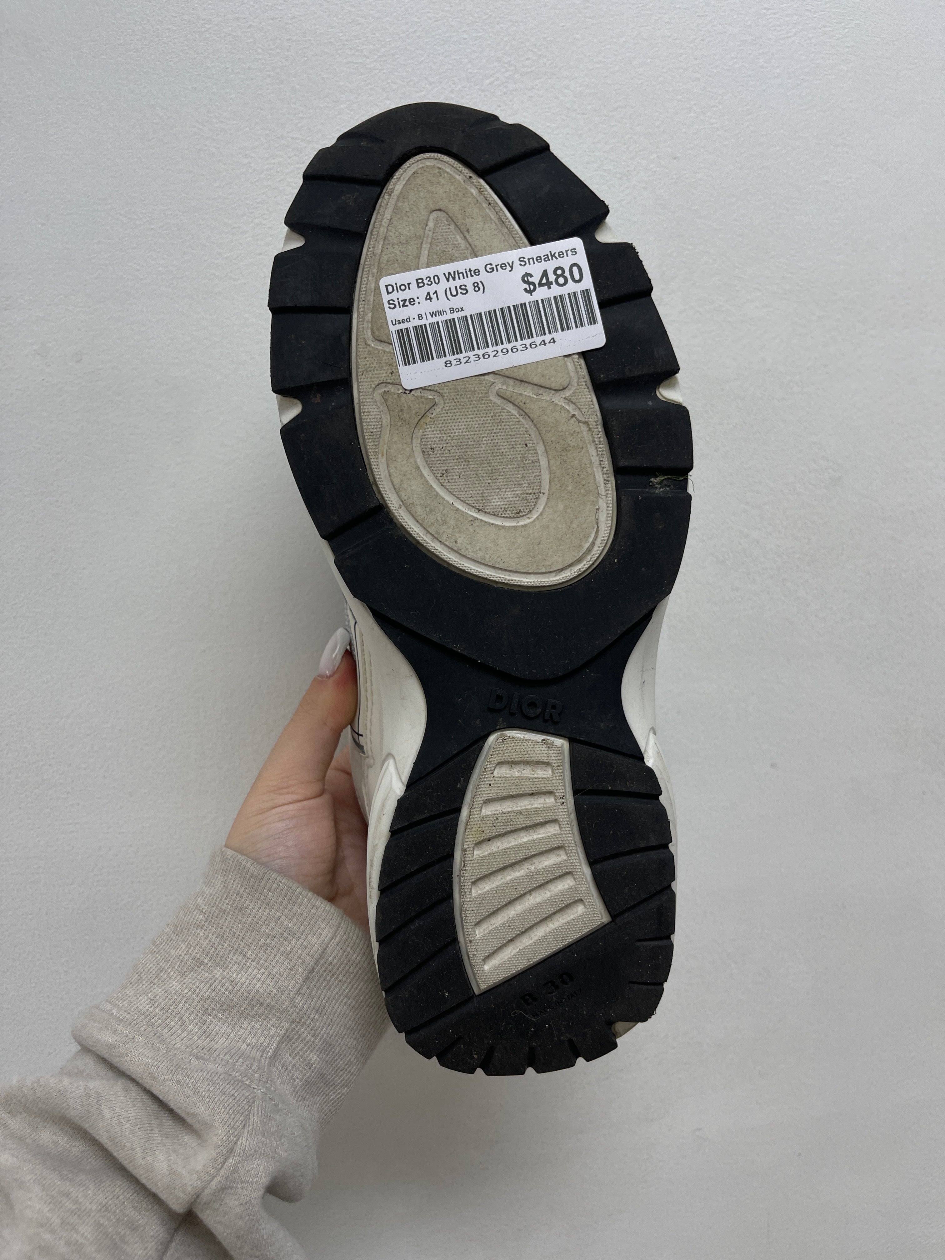 Dior B30 White Grey Sneakers