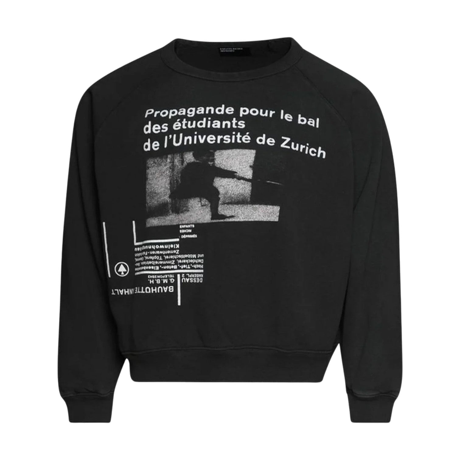 ENFANTS RICHES DÉPRIMÉS 'Zurich' Black LS Crewneck