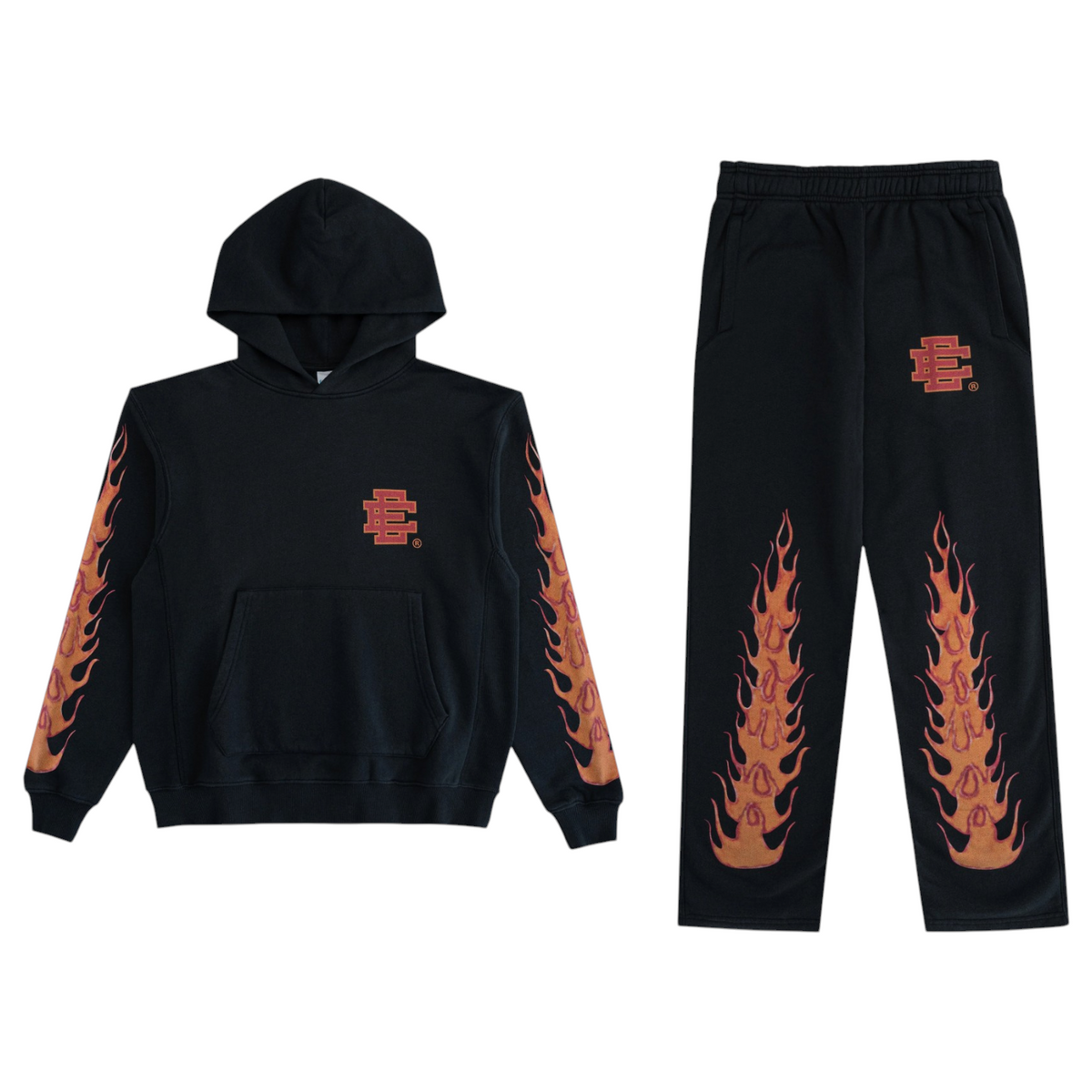 Eric Emanuel Black Flames Sweatsuit