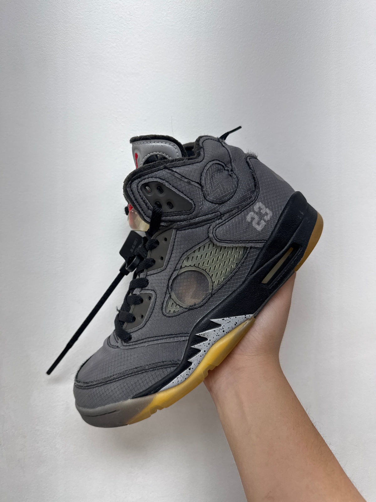 Jordan 5 Off White Muslin Sneakers