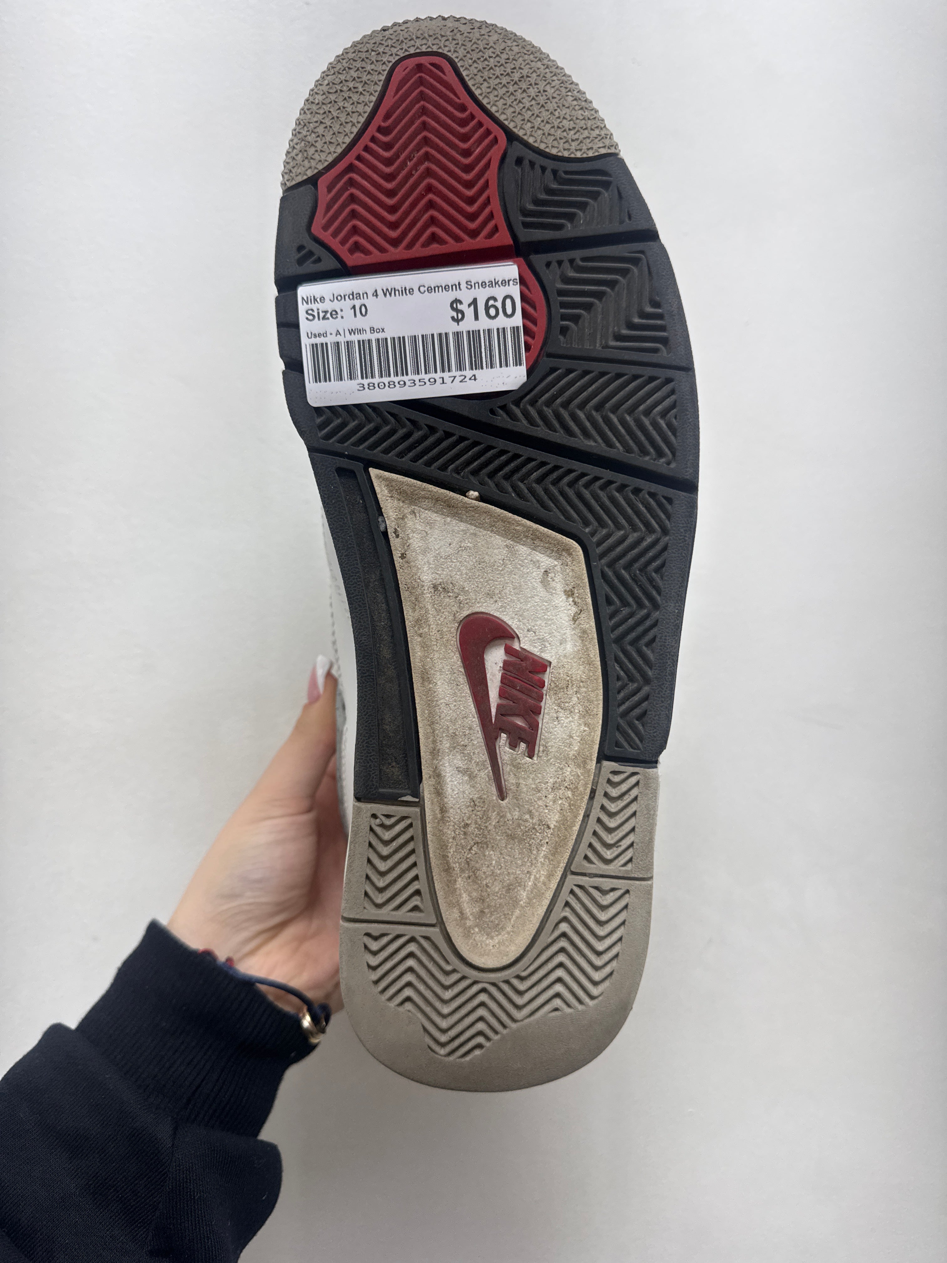 Nike Jordan 4 White Cement Sneakers