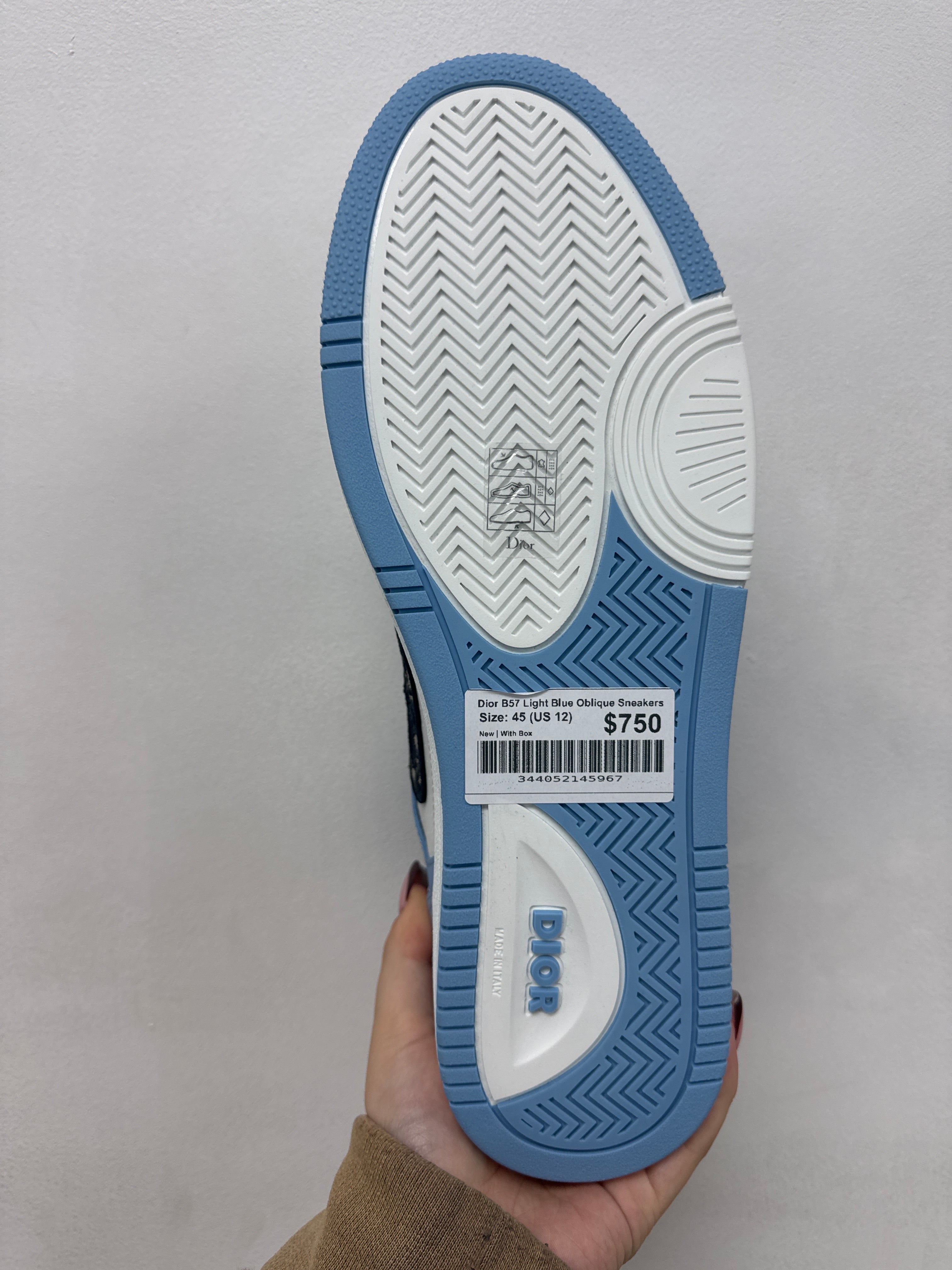 Dior B57 Light Blue Oblique Sneakers