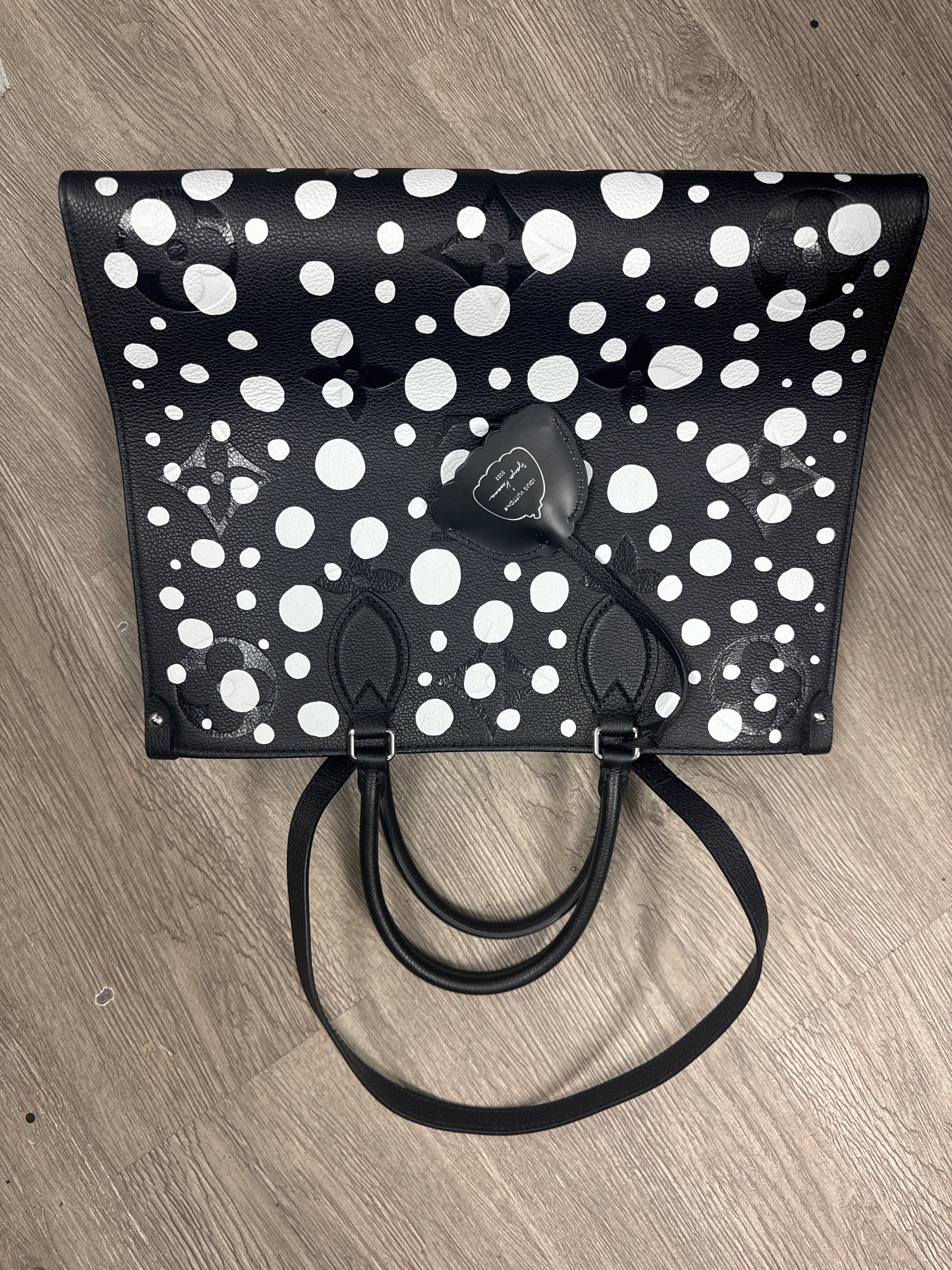 Louis Vuitton LV x YK Black Empreinte Giant Monogram On The Go MM Bag
