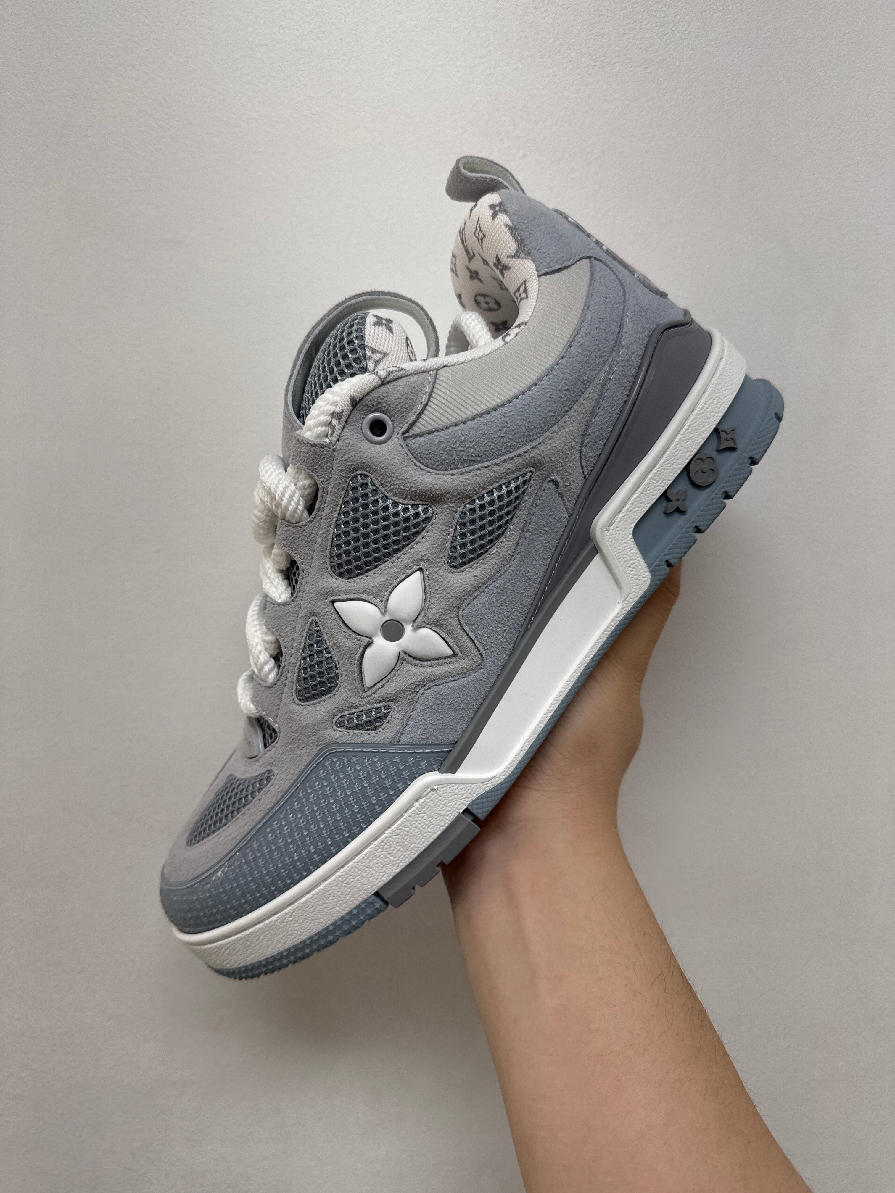 Louis Vuitton Grey Blue Skate Sneakers