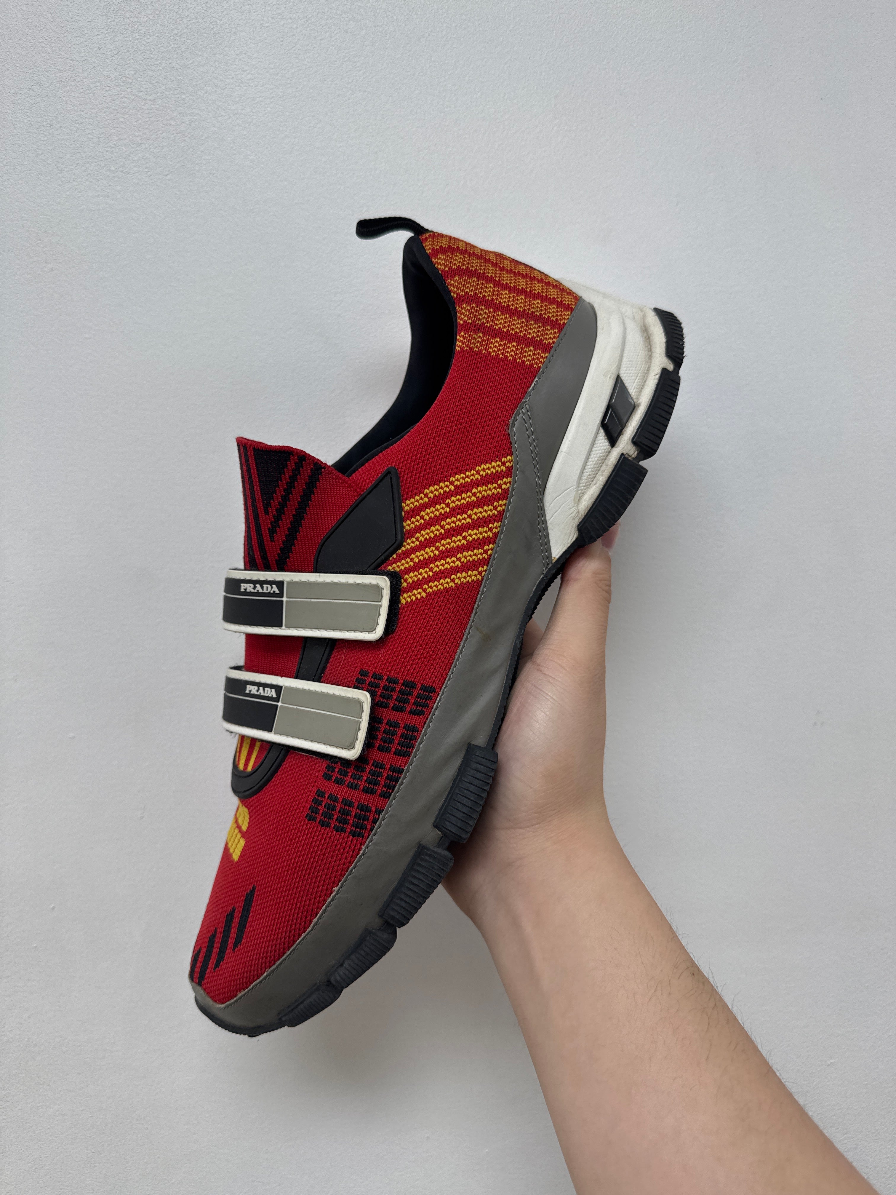 Prada Red Crosssection Sneakers